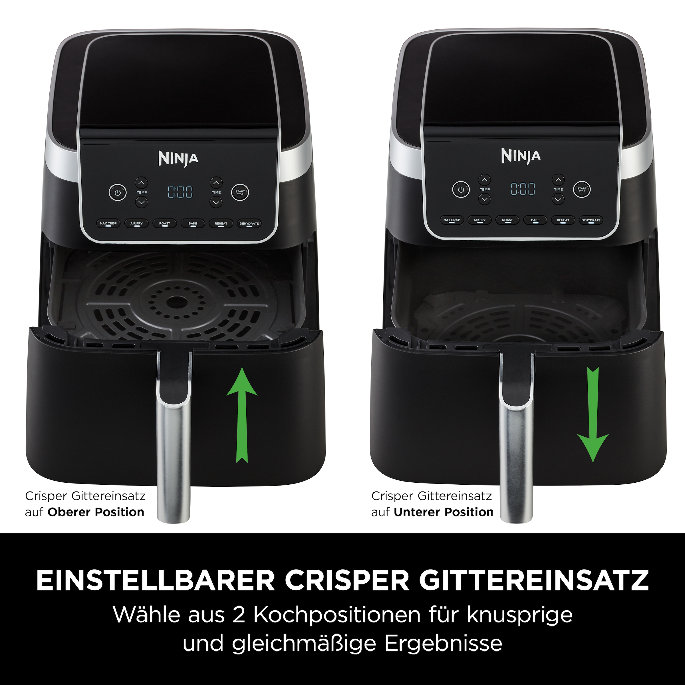 NINJA Heißluftfritteuse »AF180EU«, 2000 W