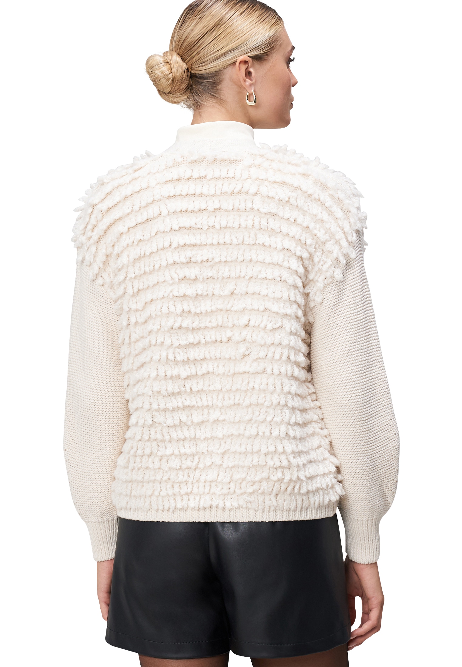 Zero Strickjacke »Damen Strickjacke offener Style« 1 Stk. tlg. Fransen