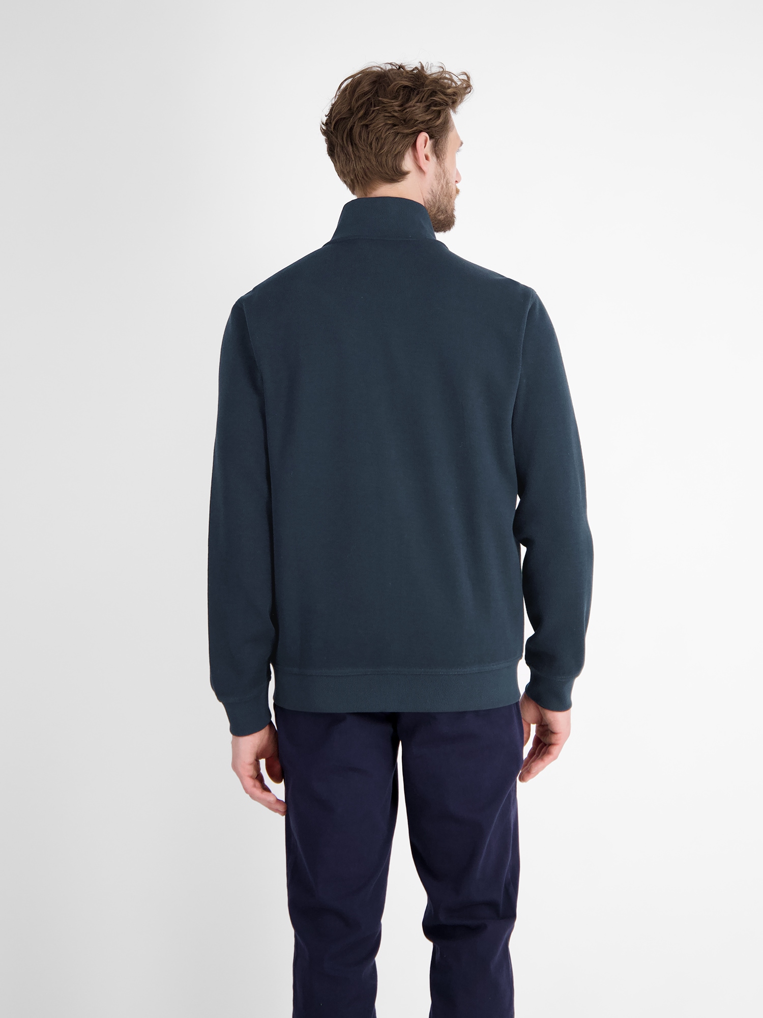 LERROS Sweatjacke »LERROS Sweatjacke, sportiv gerippt«