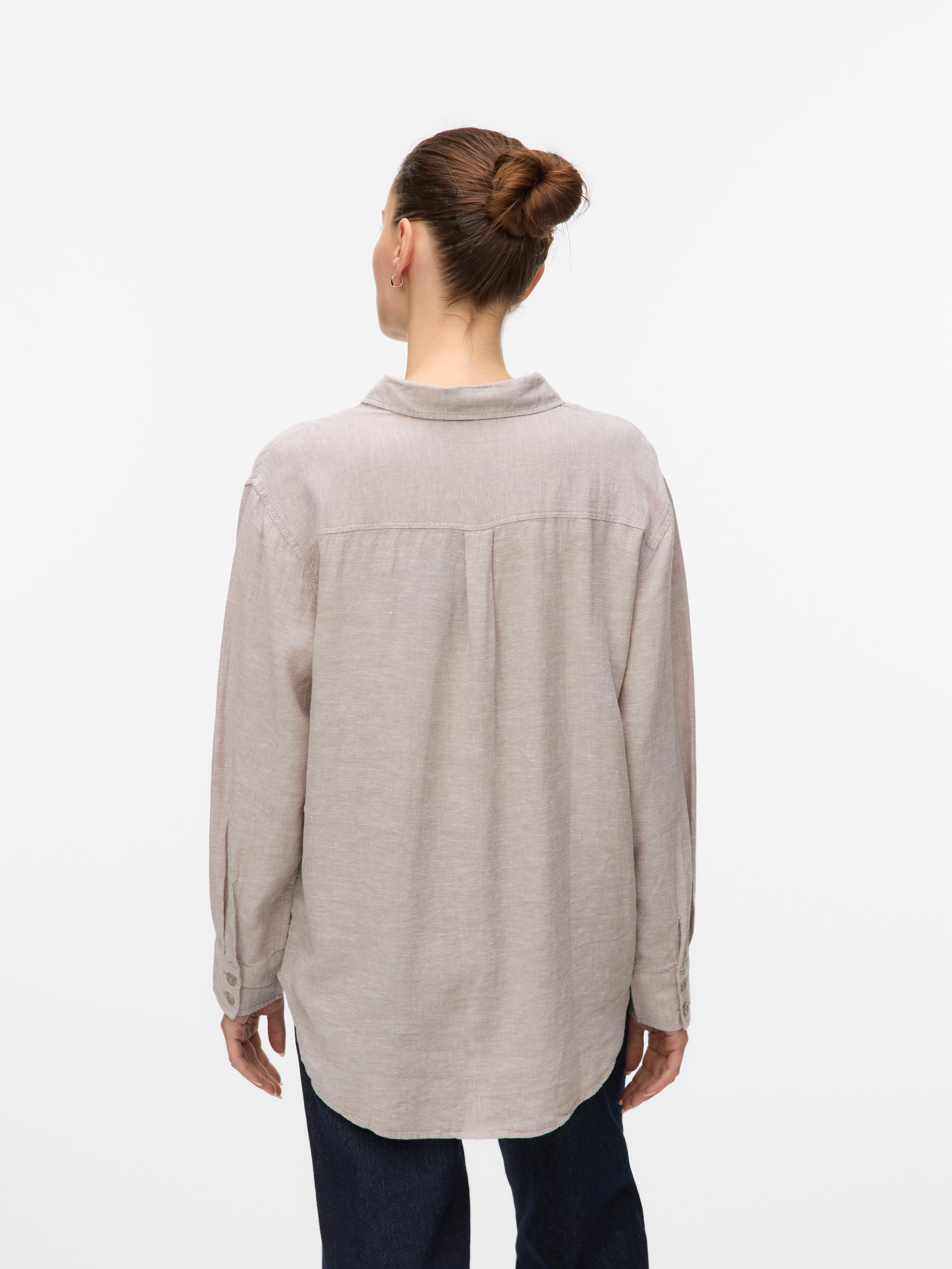 Vero Moda Hemdbluse »VMLINN LINEN LS SHIRT WVN NOOS«, hochwertige Qaulität mit Leinen
