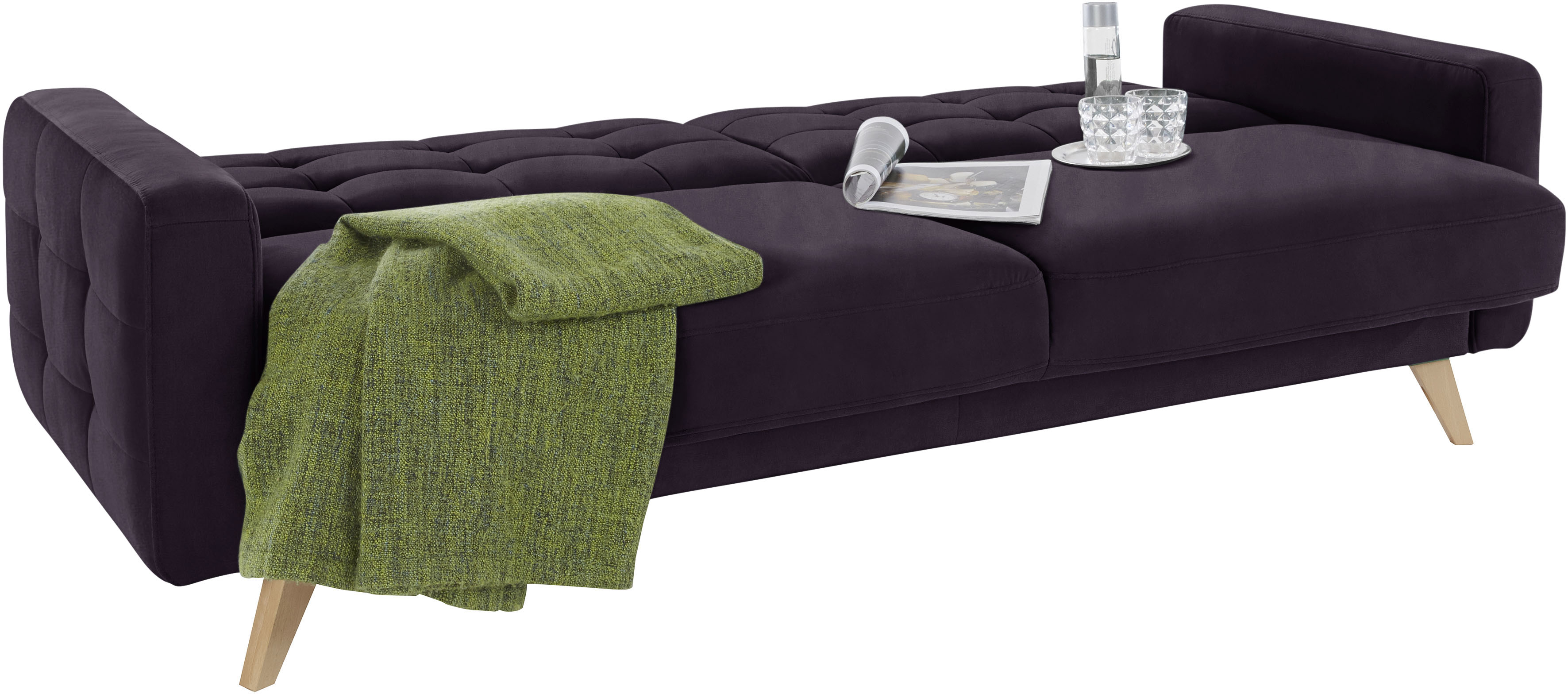 Thumbnail - exxpo - sofa fashion 3-Sitzer "Nappa, kompakt, bequem, zeitloses Design, Breite 222cm, L-Form" tolle Detailverarbeitung
