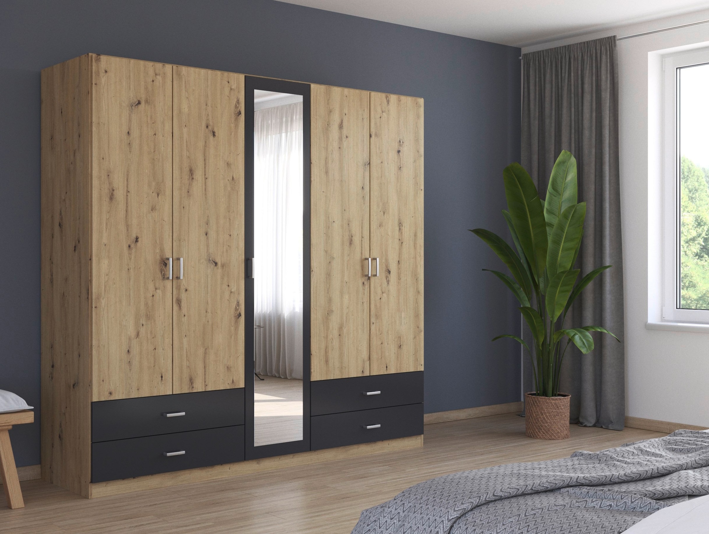 rauch Drehtürenschrank "Kleiderschrank Schrank Garderobe Wäscheschrank BORB günstig online kaufen