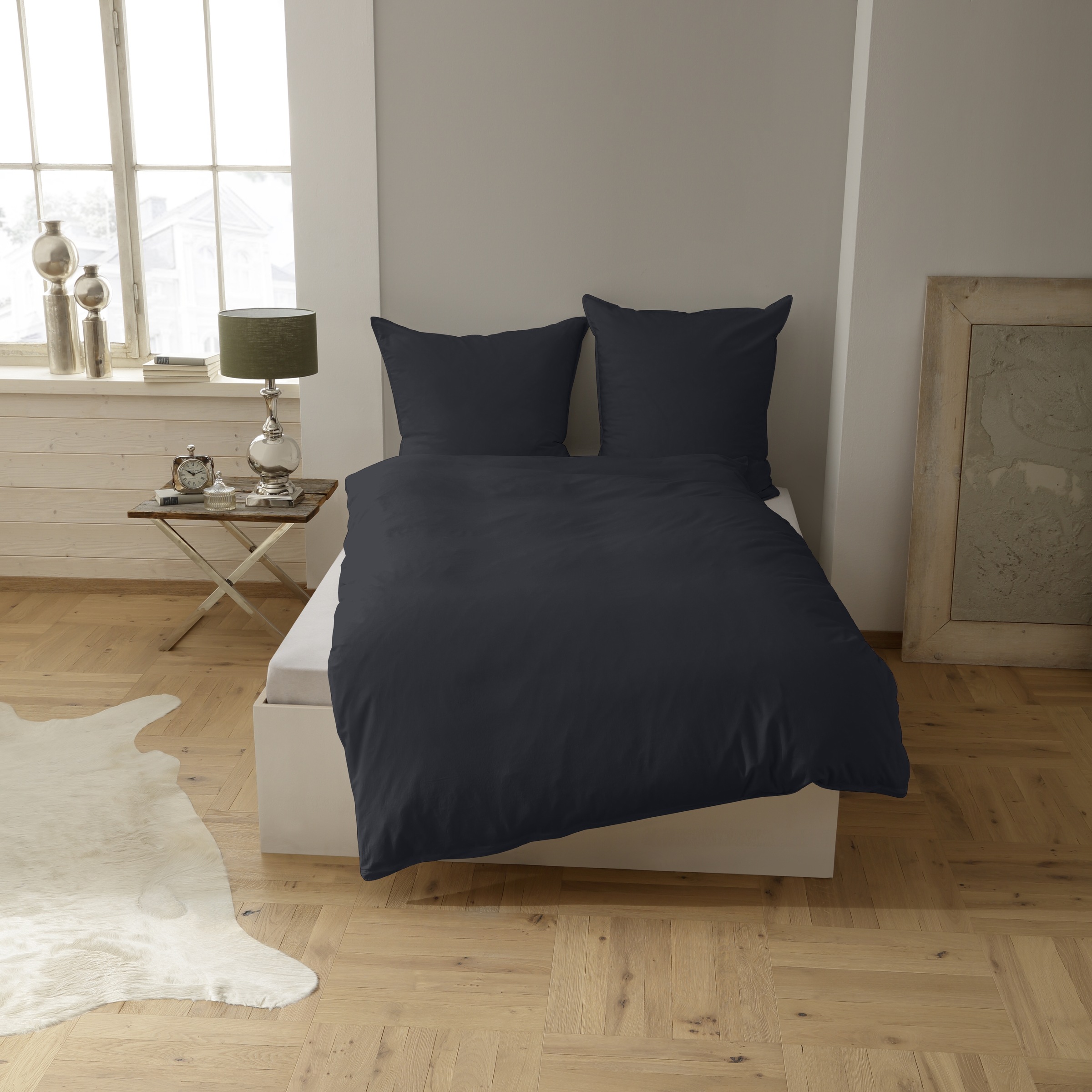 CASATEX Bettwäsche "Uni" 3 Stk. Uni Design, Reißverschluss, tolle Farben