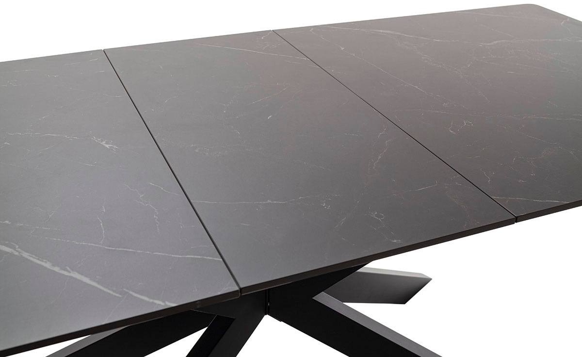 MCA furniture Esstisch »BONANZA Auszugstisch 160-200 cm marmoriert«, (Einzelstück), Keramik,Metall, Marmor-Optik, Synchronauszug, ausziehbar, 6-8 Personen