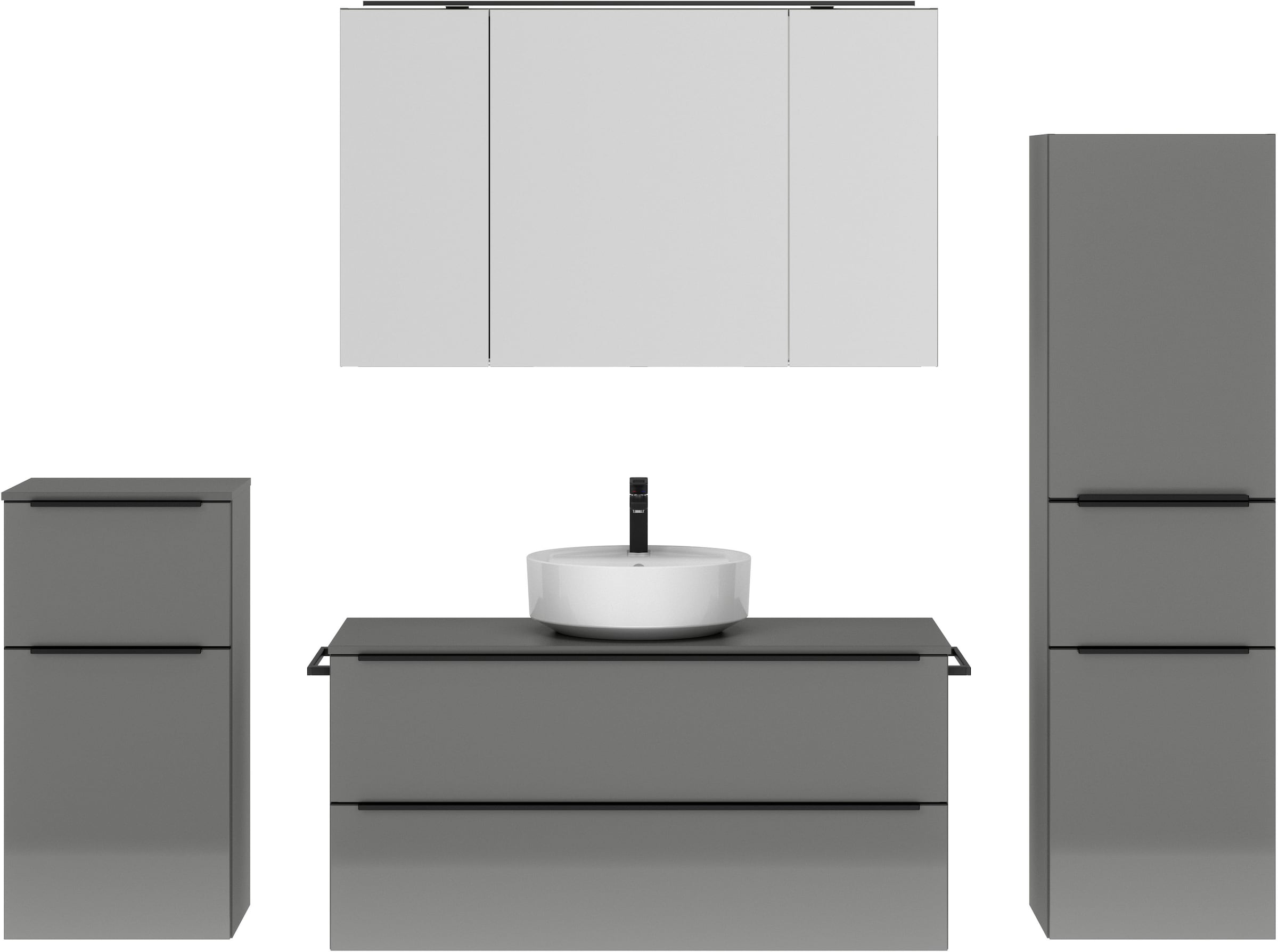 nobilia Badmöbel-Set "Alvene", (4 St., vormontiert, mit Soft-Close), inkl. günstig online kaufen
