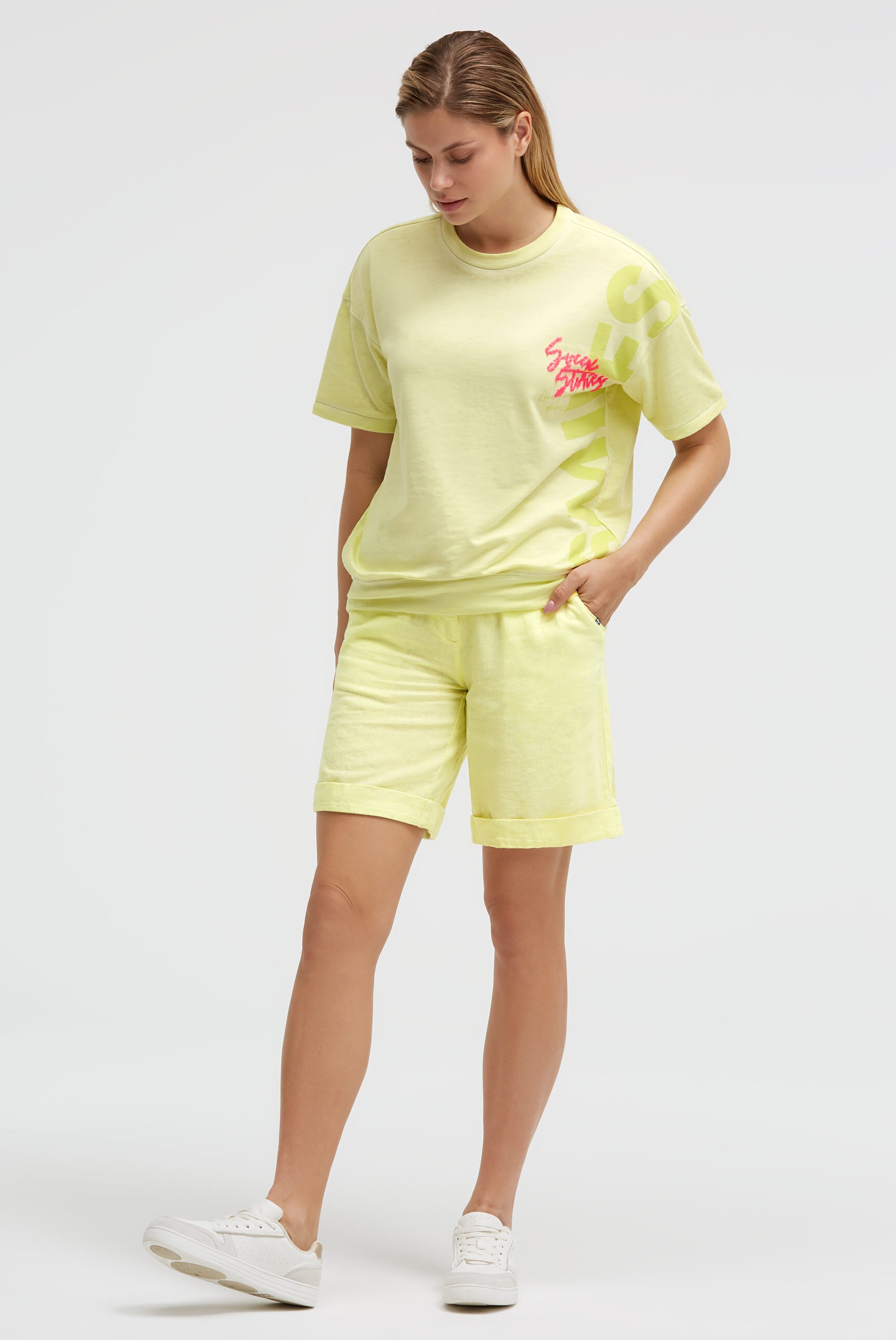 SOCCX Sweater , mit Ausbrenner-Effekten
