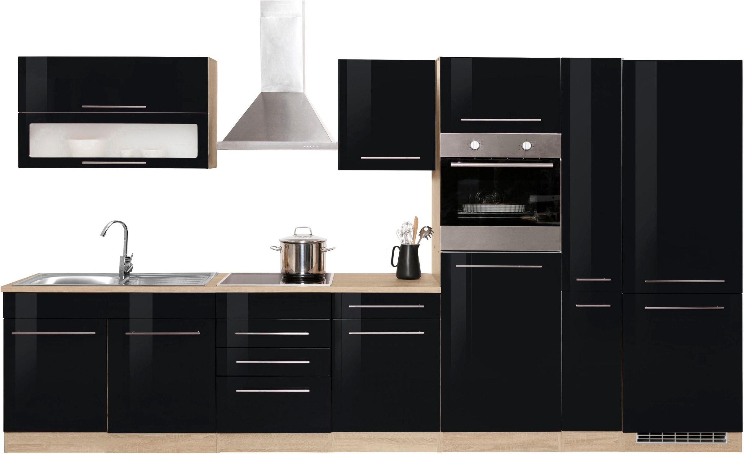 Virtuvės baldų komplektas »KS-Eton« su įmontuota buitinė technika plotis 360 cm