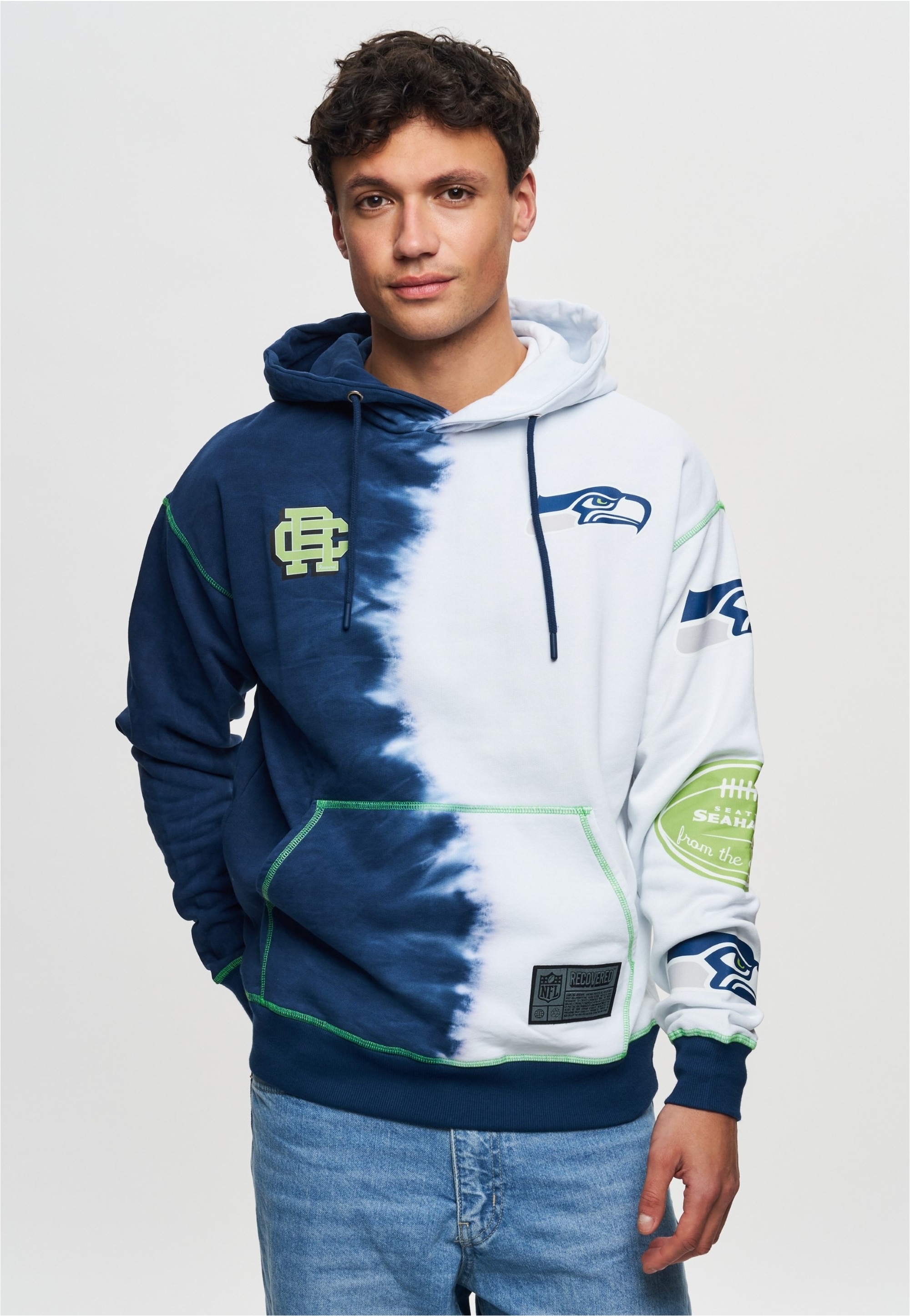 Recovered Kapuzensweatshirt "NFL Seahawks Ink Dye Effect On", für alle Seat günstig online kaufen