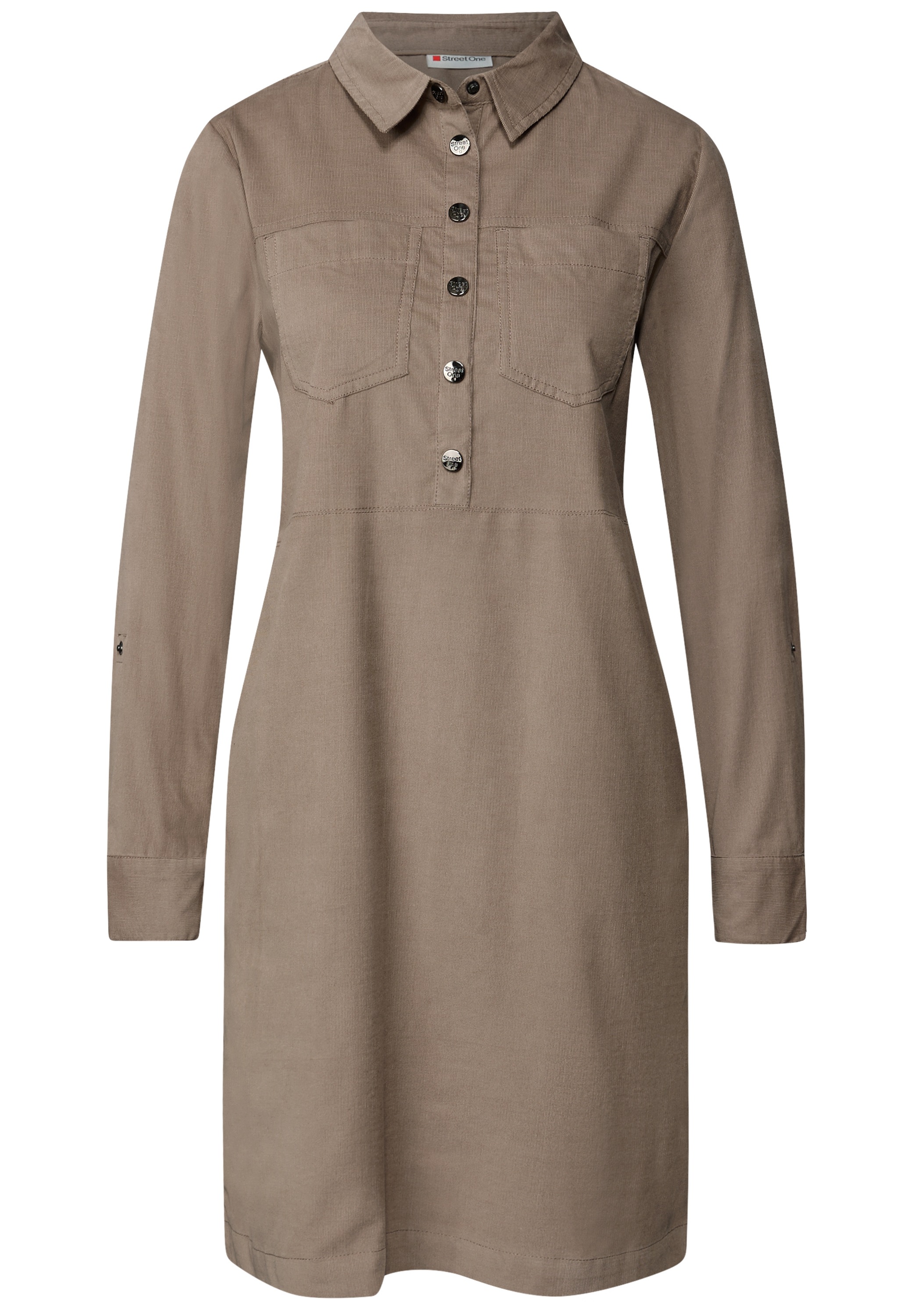 Thumbnail - STREET ONE Blusenkleid Brusttasche aus 100% Baumwolle