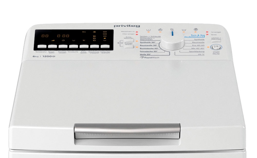Privileg Waschmaschine Toplader »PWT A612P N«, 6 kg, 1200 U/min, Water Balance Plus
