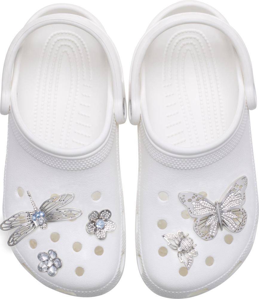 Crocs Schuhanstecker »Jibbitz™ Silver Garden«, Elegante Schuhanstecker