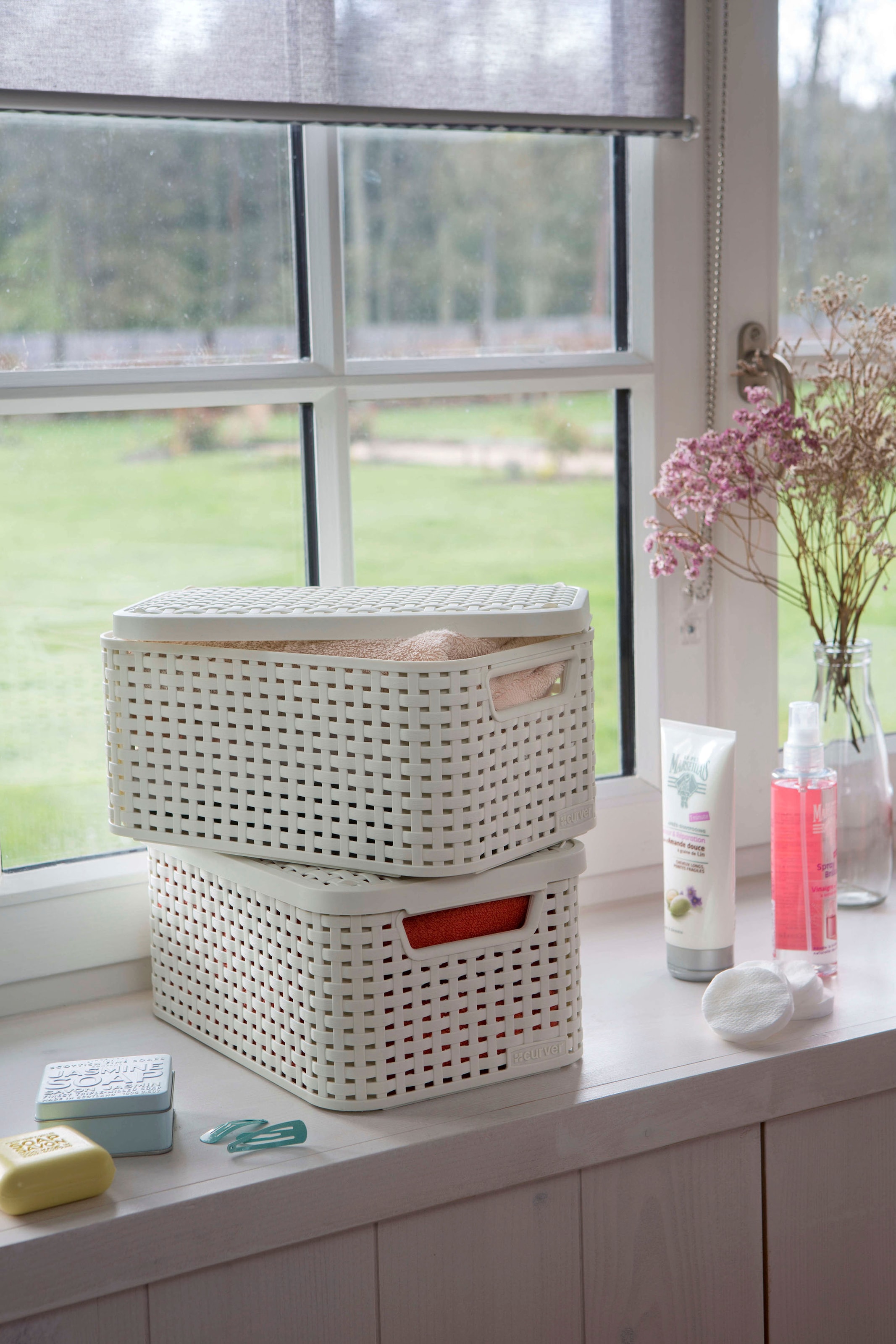 Curver Organizer »Style Box L+M+S« Aufbewahrungsbox, stapelbar mit und ohne Deckel