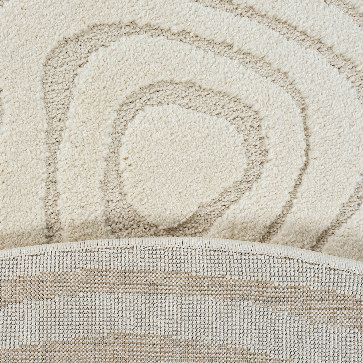 the carpet Teppich »Everest«, rund, 14 mm Höhe, moderner Wohnzimmer Teppich hohe Flordichte