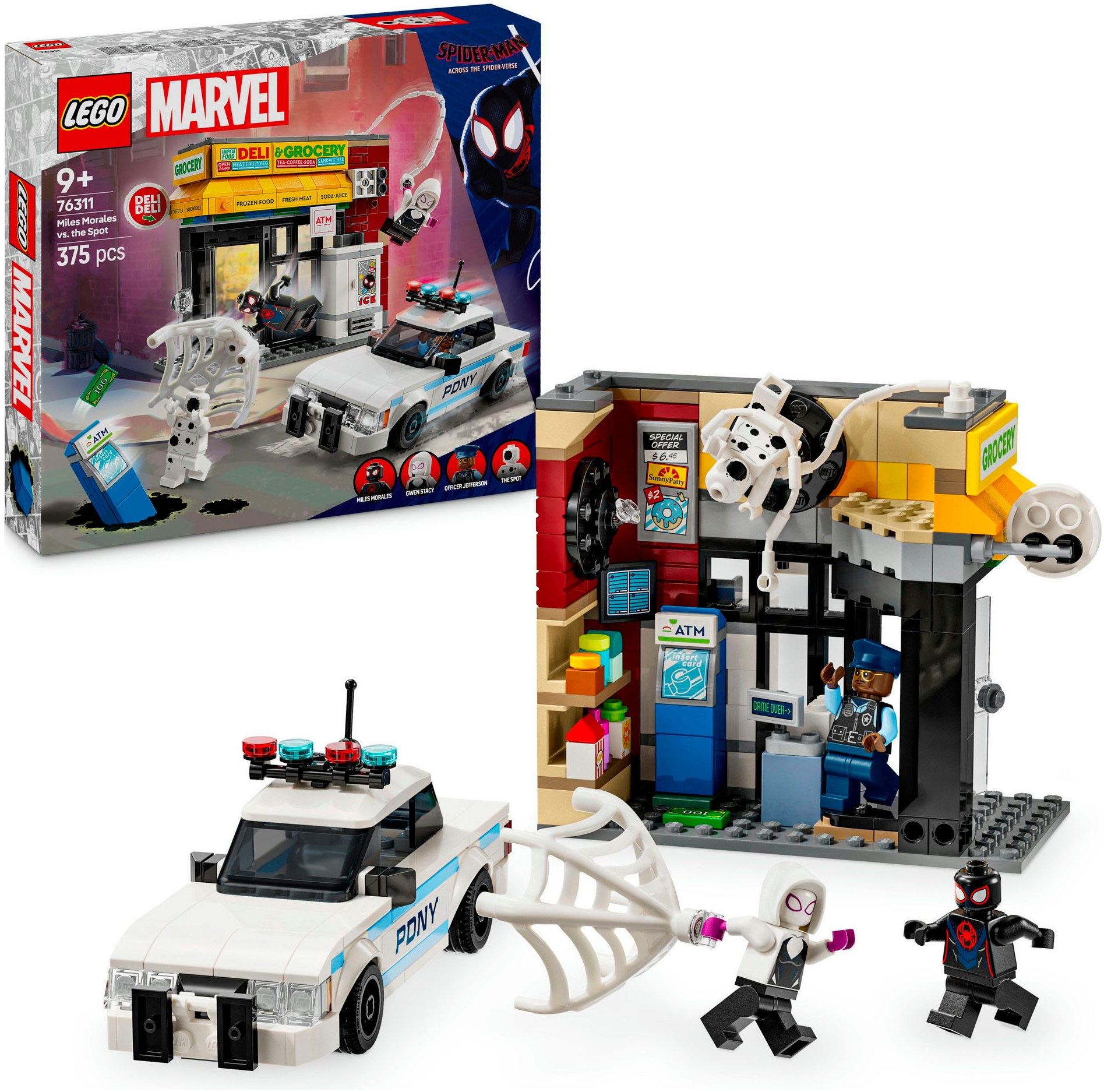 LEGO Kinder Konstruktionsspielsteine "Spider-Verse: Miles Morales vs. Spot (76311), LEGO Super Heroes", bunt, Kunststoff, Spielbausteine, Made in