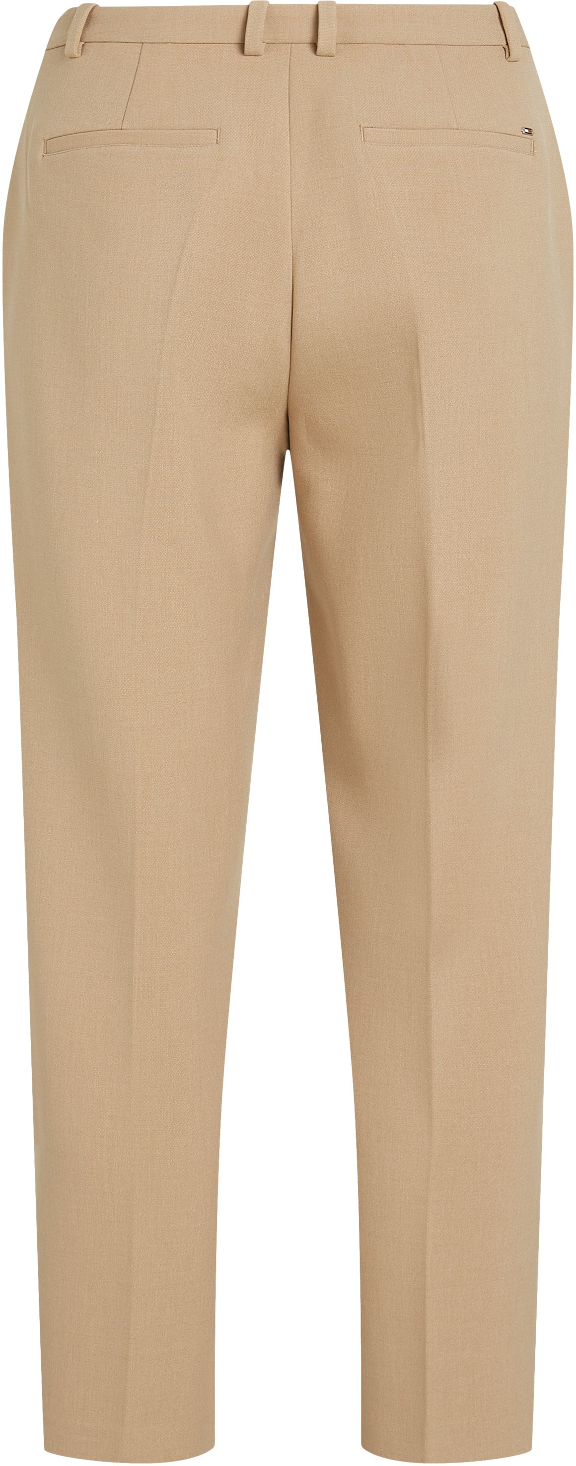 Tommy Hilfiger Webhose »PUNTO SLIM STRAIGHT PANT«, mit Bügelfalten, Metalllabel