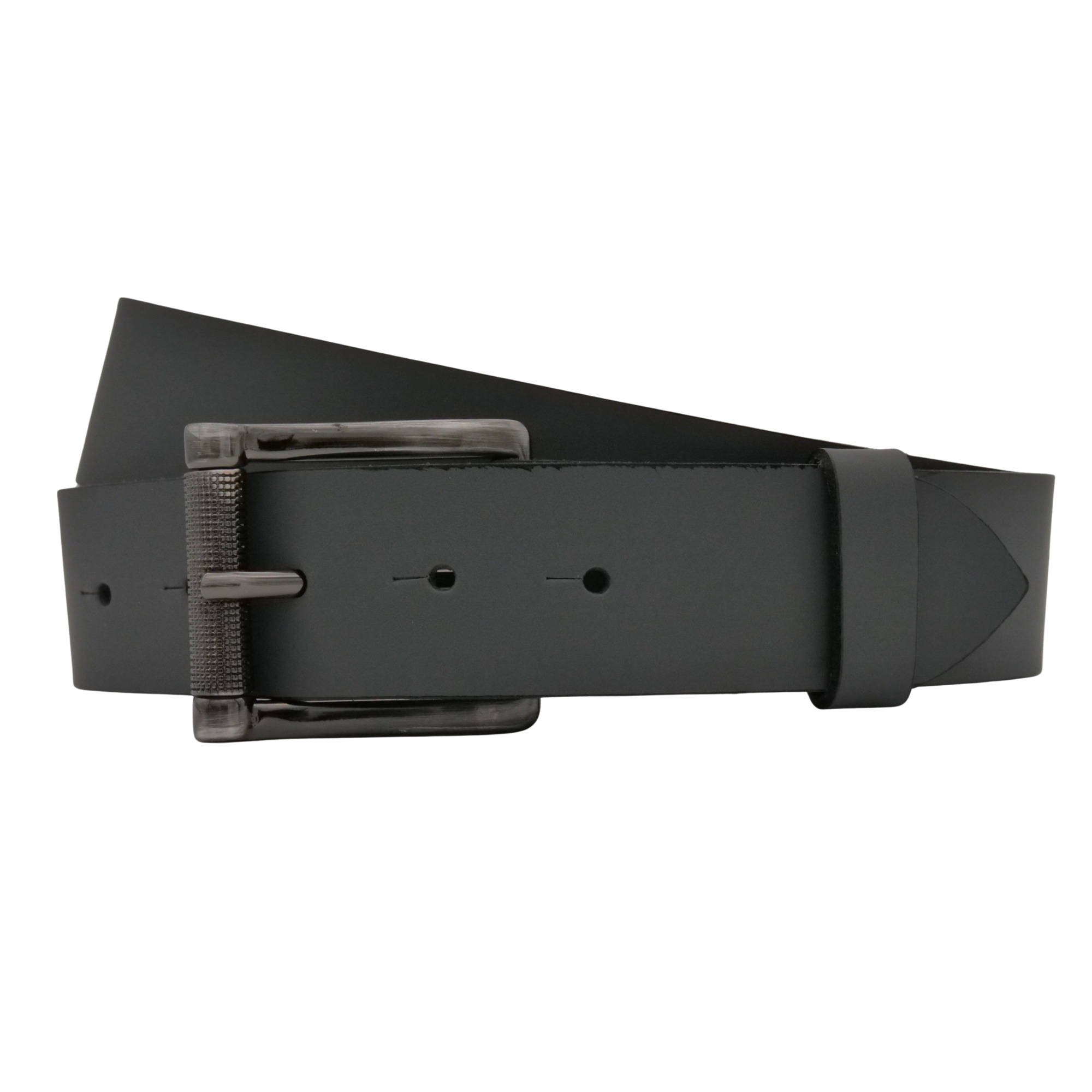 Ledergürtel ANNAMATONI "AnnaMatoni Herren Ledergürtel Zeitloses Design Gürtel 4cm breit", Herren, Gr. TW105 - 120cm Gesamtlänge, grau 730, 100% Leder, Gürtel Ledergürtel