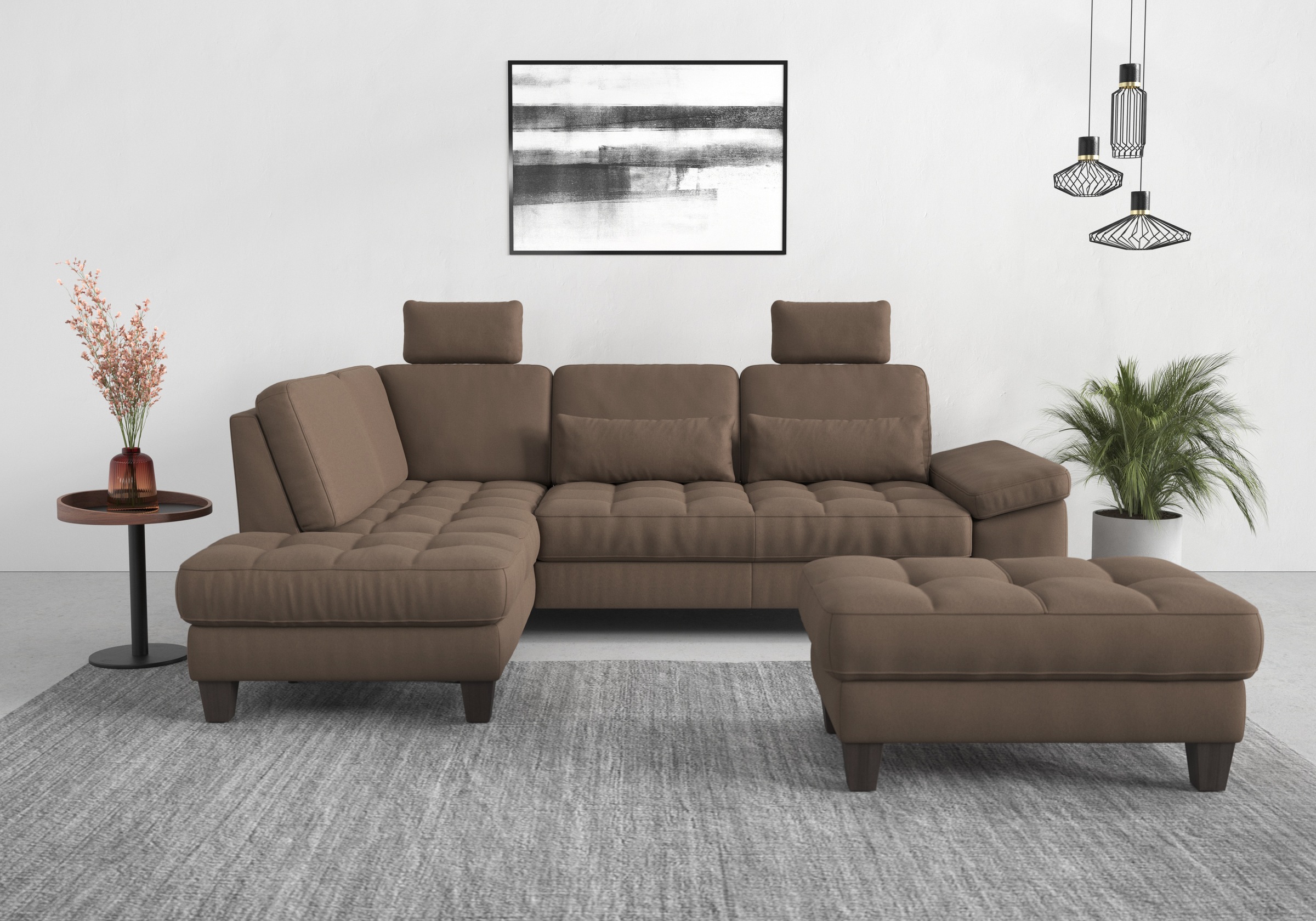 sit&more Ecksofa »Westham L-Form« mit Ottomane, mit oder ohne Bettfunktion, Bettkasten, Verstellung