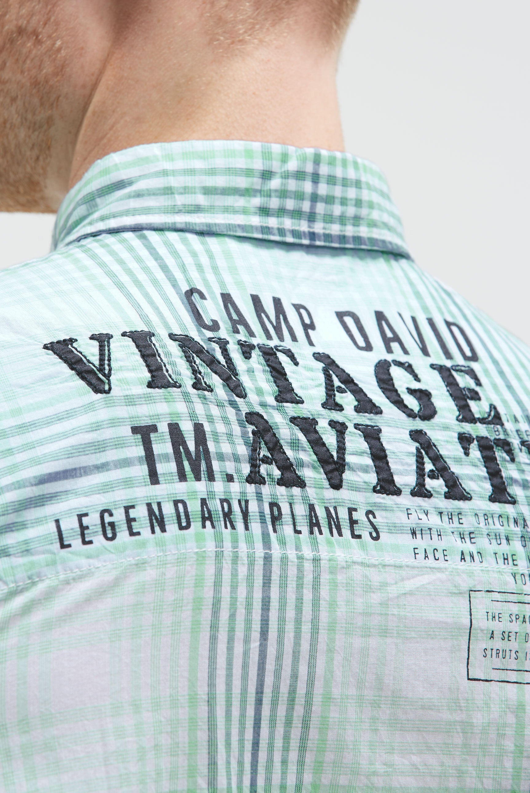 CAMP DAVID Kurzarmhemd, mit Kentkragen