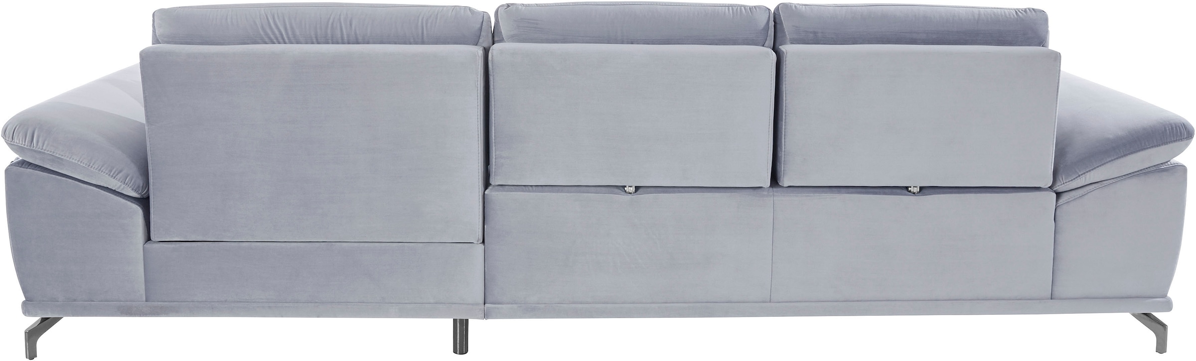 Places of Style Ecksofa Costello, mit Sitztiefenverstellung und Armlehnfunktion, incl. 3 Nierenkissen