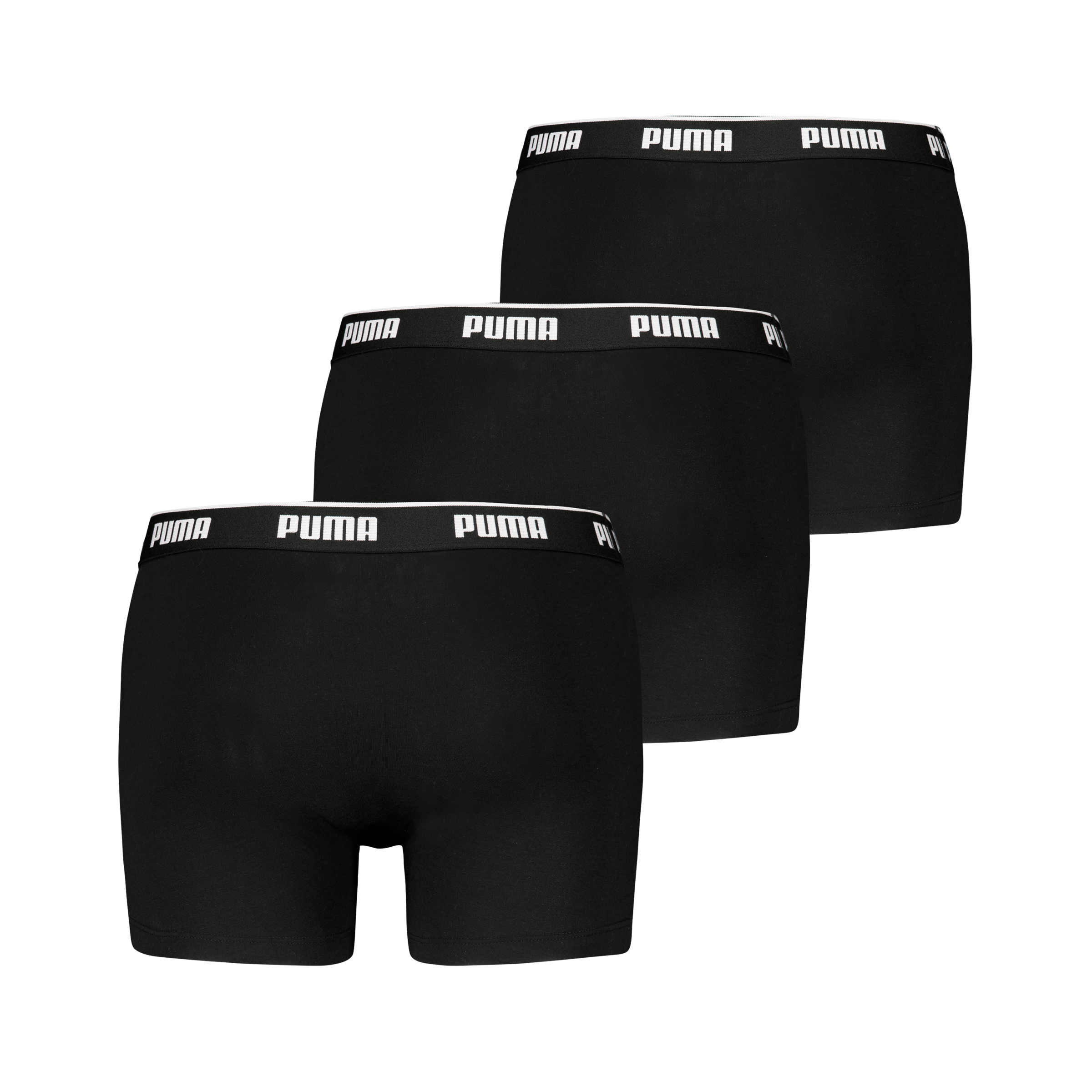 Puma Herren Schwarz Boxershorts "Puma Men Everyday Basic Boxers 3P" Komfortabler Elastischer Logobund von Baur