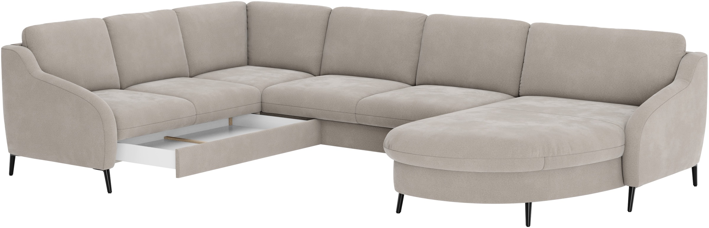 sit&more Wohnlandschaft »Soul U-Form«, wahlweise mit Bettfunktion und Schubkasten