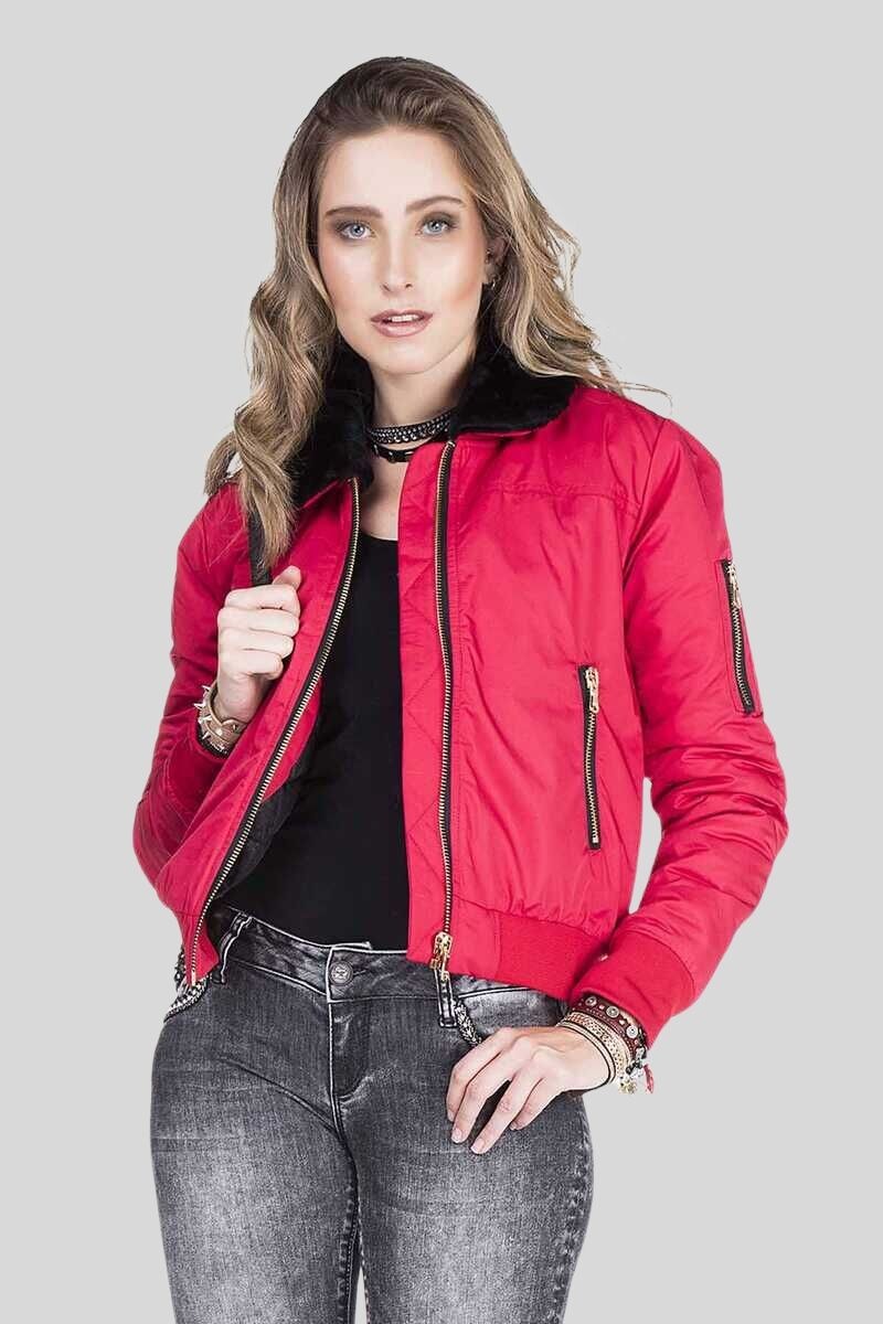 Cipo & Baxx Bomberjacke »Jacke«, ohne Kapuze, mit modischen Kunstfellkragen
