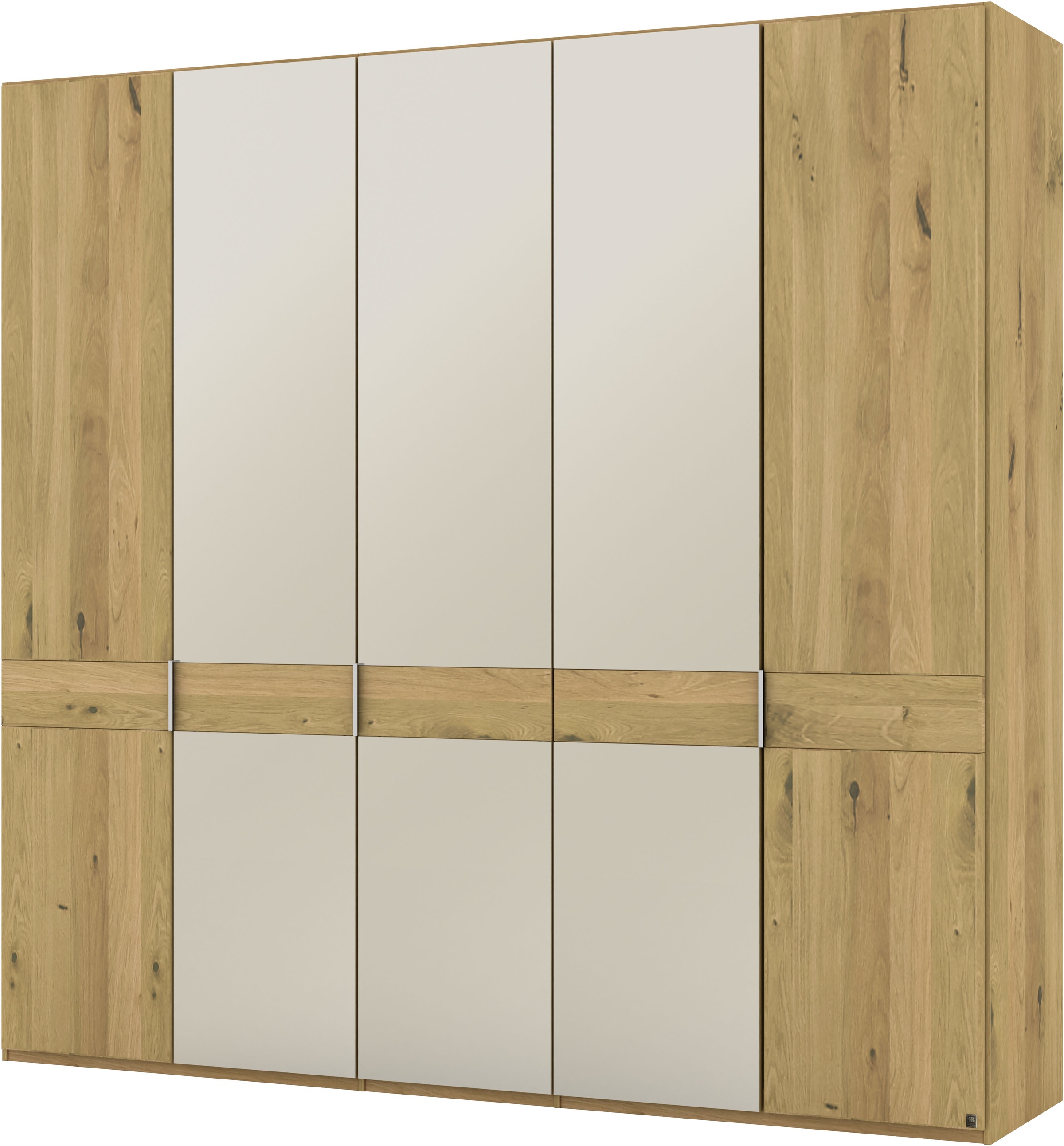 Thumbnail - Musterring Kleiderschrank "Savona, Kleiderschrank, Schrank, Garderobe, teilmassiv Eiche" mit Türdämpfern, mit Spiegel od...