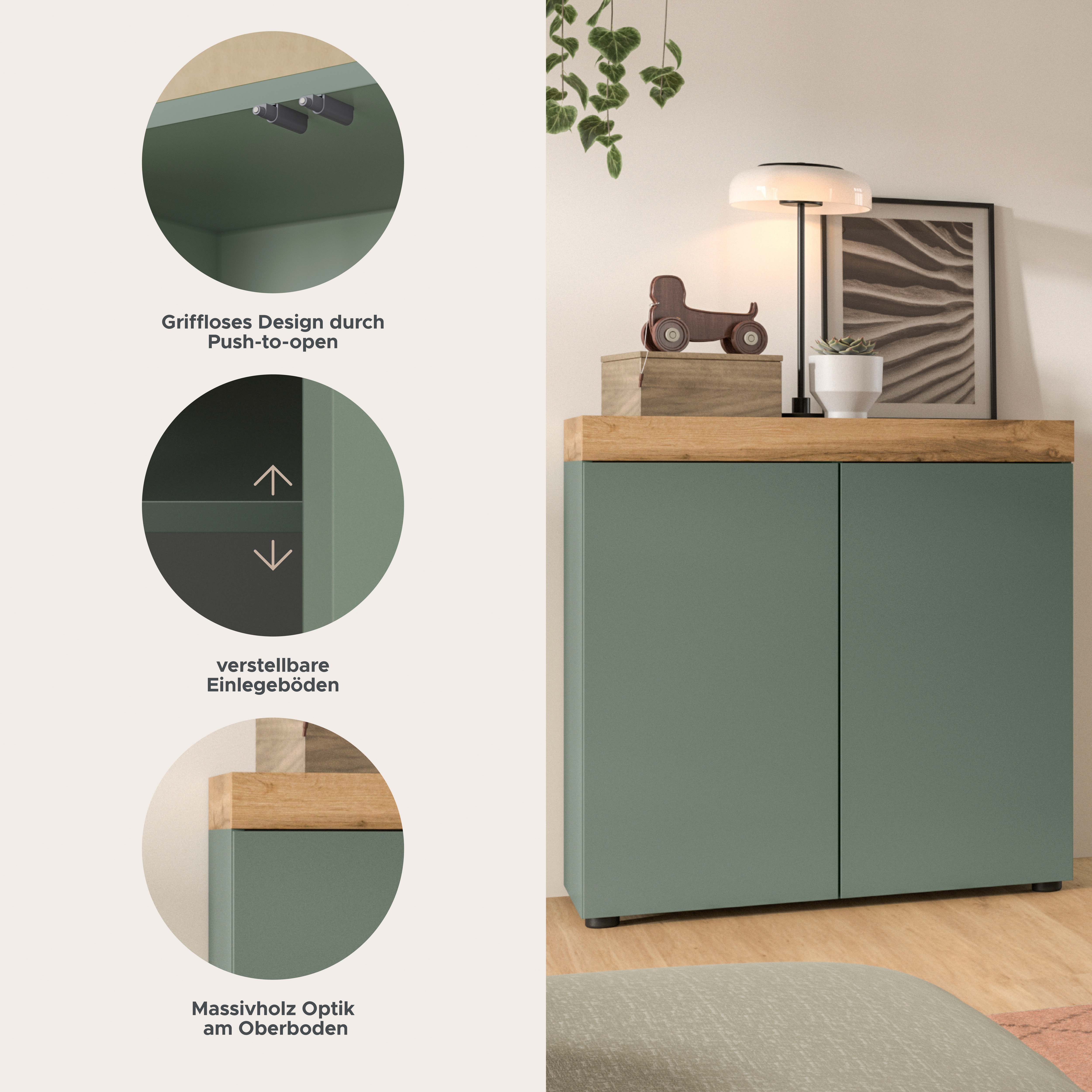 Thumbnail - OTTO home Kommode "MAMBO, Breite 77 cm, Höhe 80 cm" 1 Stk. tlg. Kommode, Anrichte, Wohnzimmer, Schlafzimmer