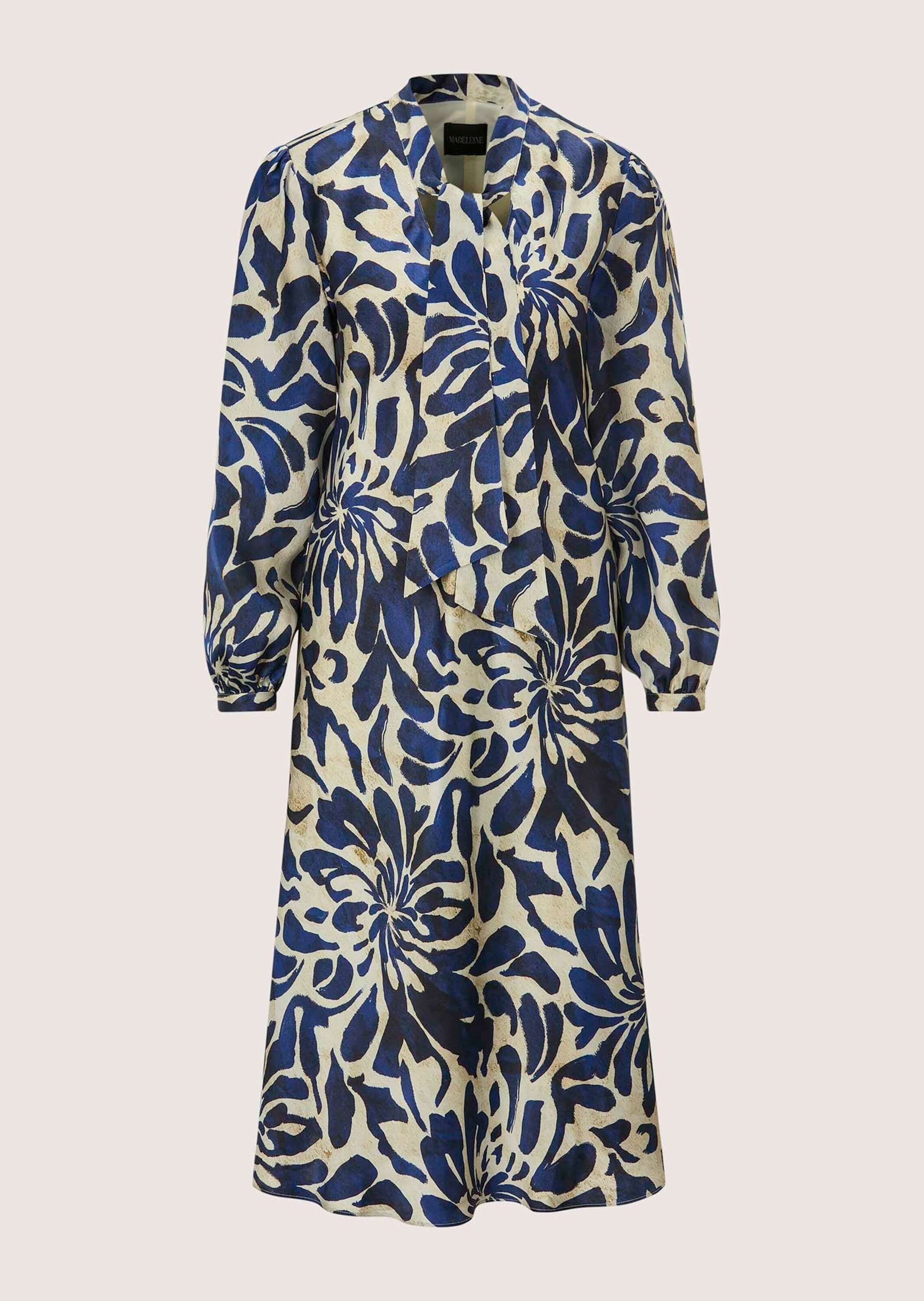 MADELEINE "Kleid Elegantes Viskosekleid mit Blumenmuster" Mit Schluppenband