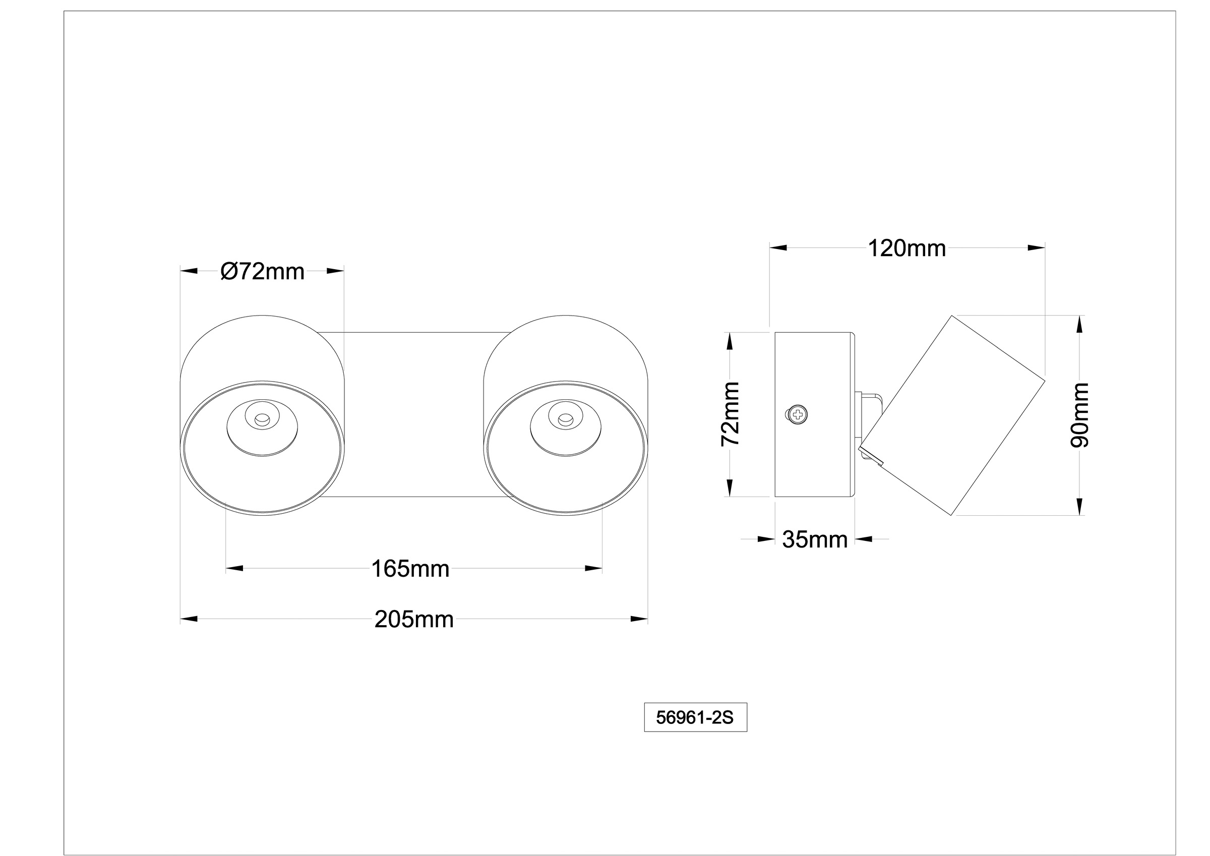 GLOBO LIGHTING LED Deckenspot »RAE« LED-Modul 1 Stk. Warmweiß LED Strahler Sand, Aluminium/Opal, dreh-/schwenkbar, LED 6W