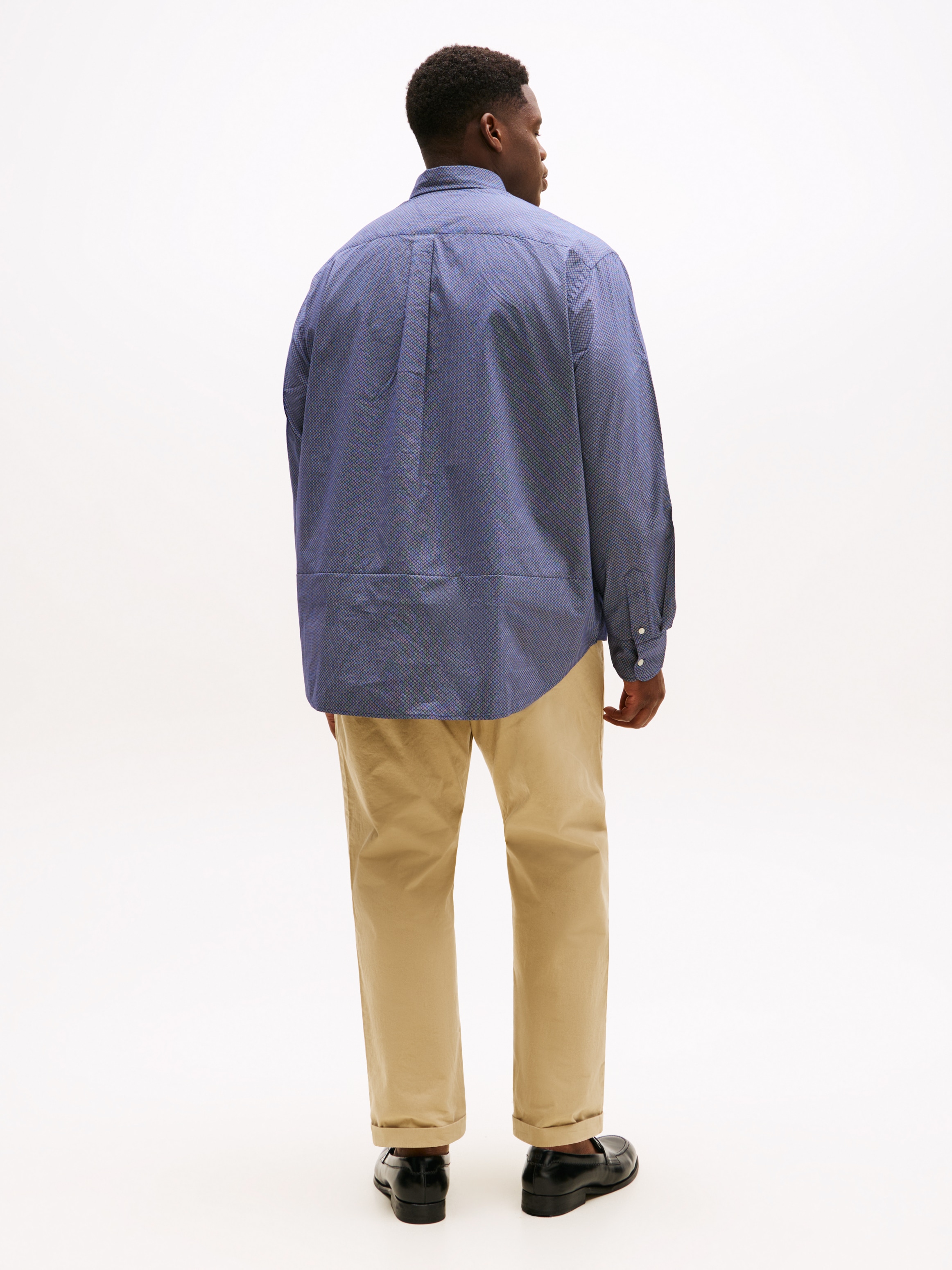 Tommy Hilfiger Big & Tall Langarmhemd »BT-FLEX POPLIN MICRO«, Große Größen, Button-down-Kragen, Businesshemd, Regular Fit