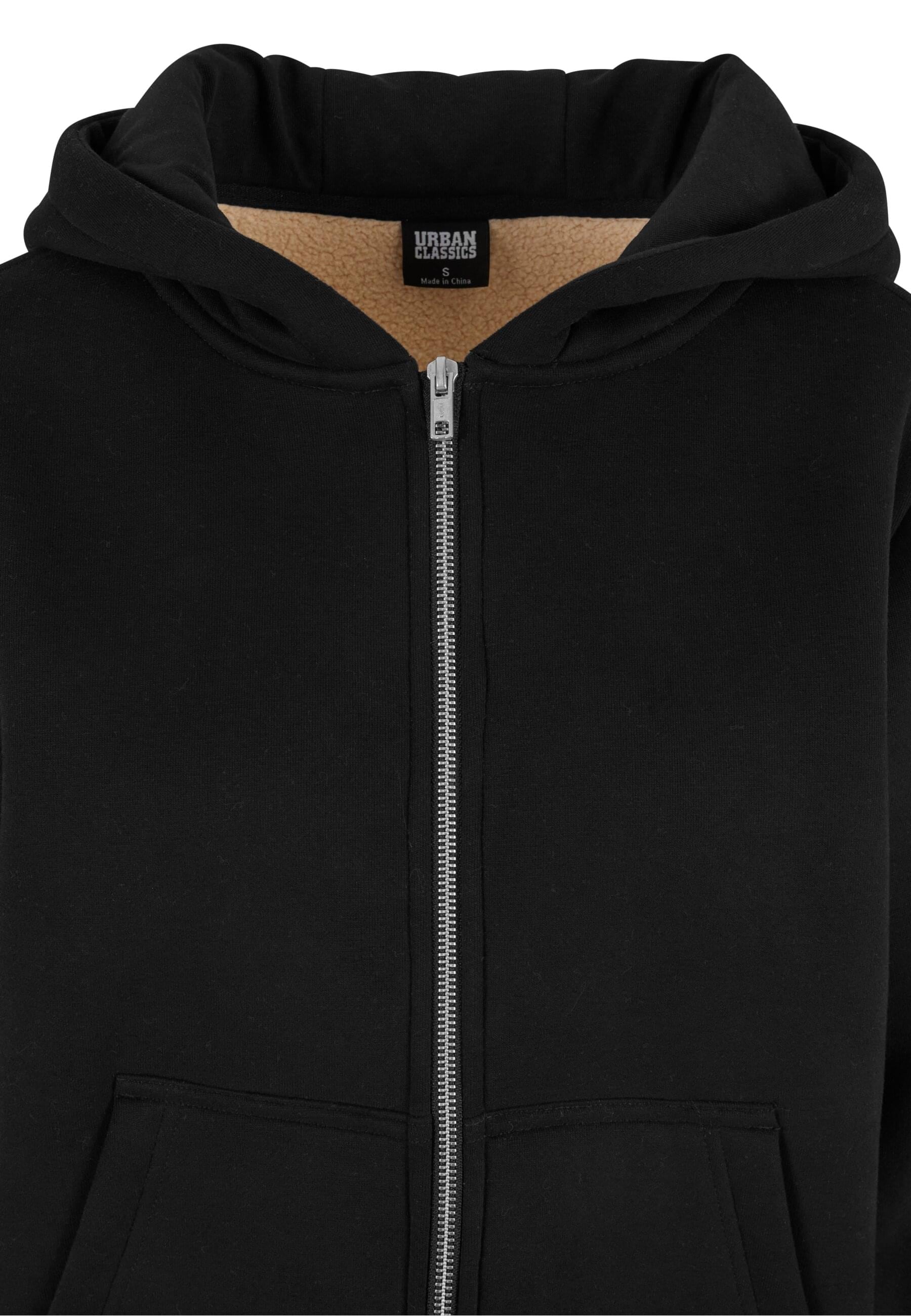 URBAN CLASSICS Sweatjacke »Urban Classics Ladies Bonded Sherpa Zip Hoody«