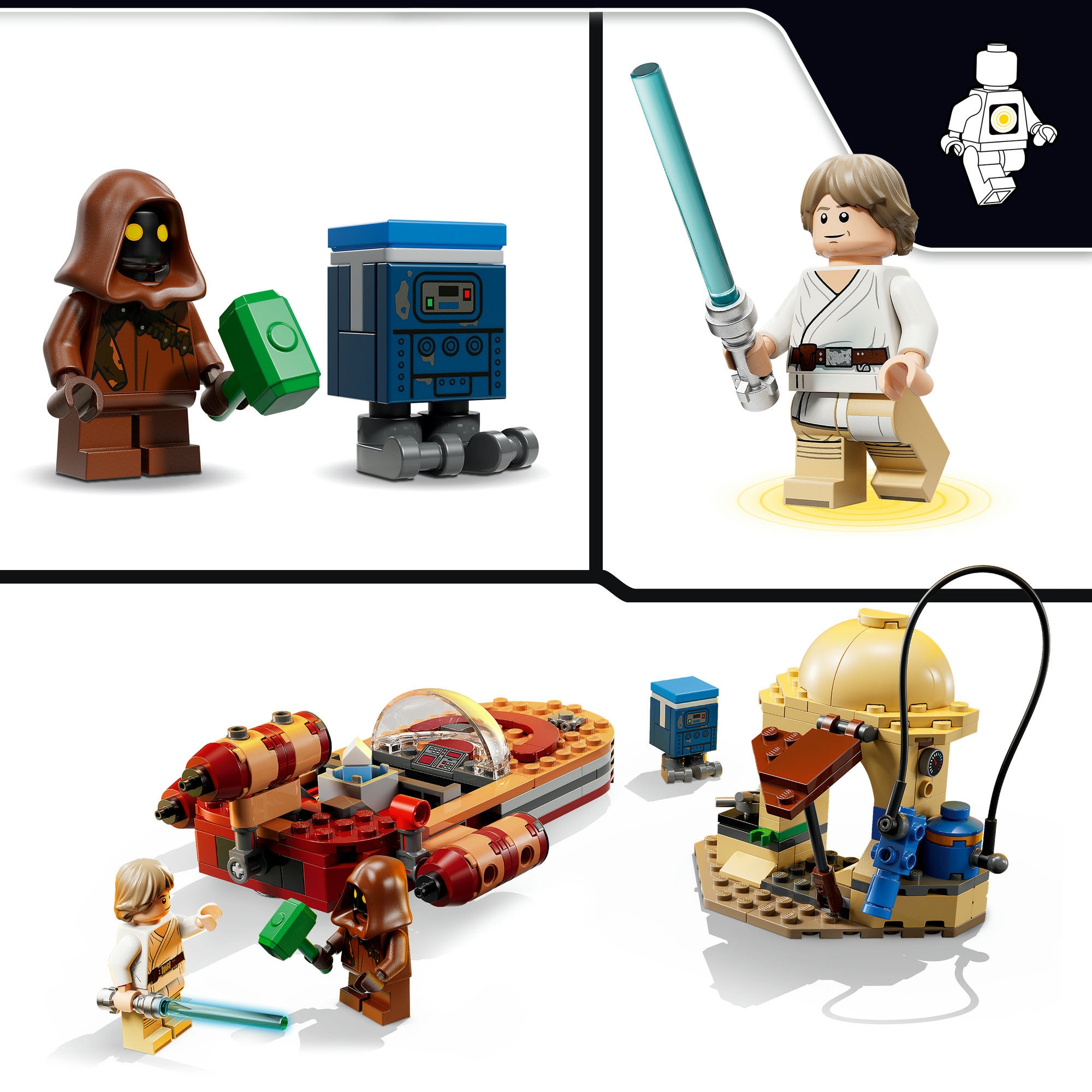 LEGO® Konstruktionsspielsteine »SMART Play: Lukes Landspeeder (75420), LEGO Star Wars ™« Mit SMART Brick kombatibel (nicht im Lieferumfang enthalten)
