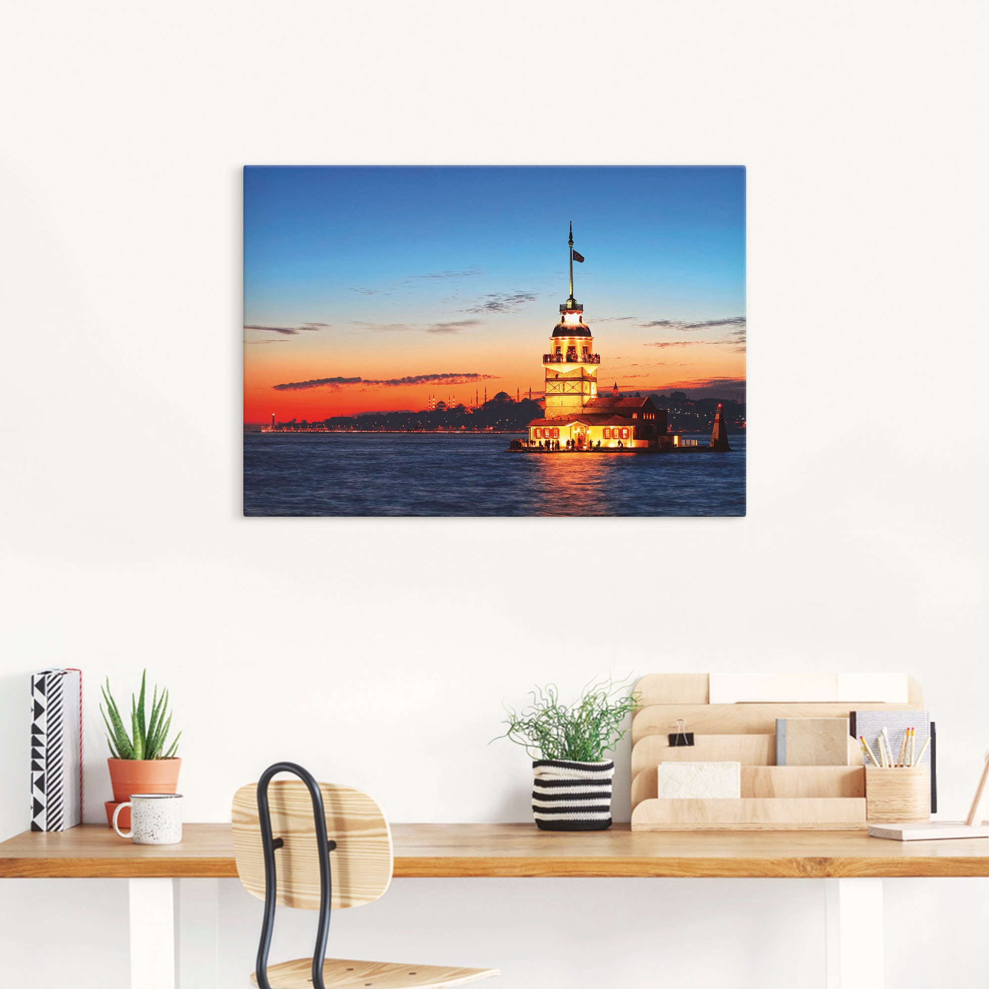 Artland Wandbild »Istanbul Leanderturm«, Gebäude, (1 St.), als Leinwandbild, Poster, Wandaufkleber in verschied. Größen