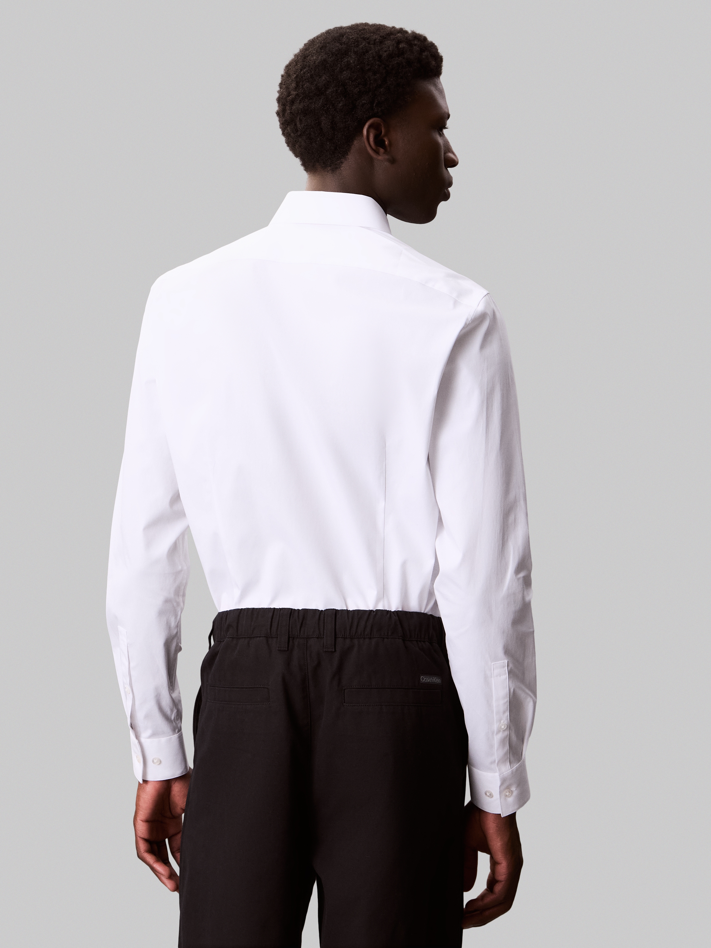 Calvin Klein Businesshemd »SLIM ESNTL POPLIN NOS STR SLD«, Mit Monogramm-Stickerei