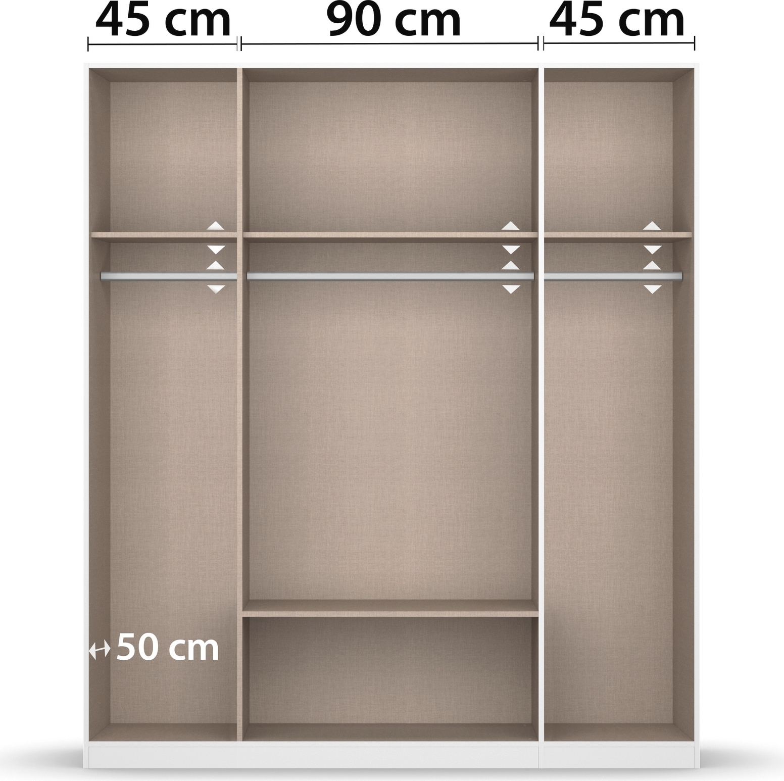 rauch Drehtürenschrank »Kleiderschrank Schrank Garderobe Schlafzimmerschrank DAVOA«, mit farblich abgesetzten Schubkästen in Eiche Artisan MADE IN GERMANY
