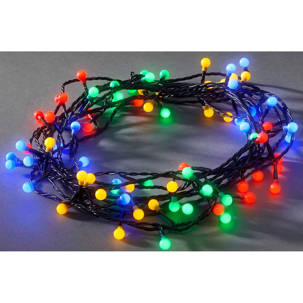 KONSTSMIDE LED-Lichterkette »Weihnachtsdeko aussen«, LED Globelichterkette für den Außenbereich, Außentrafo