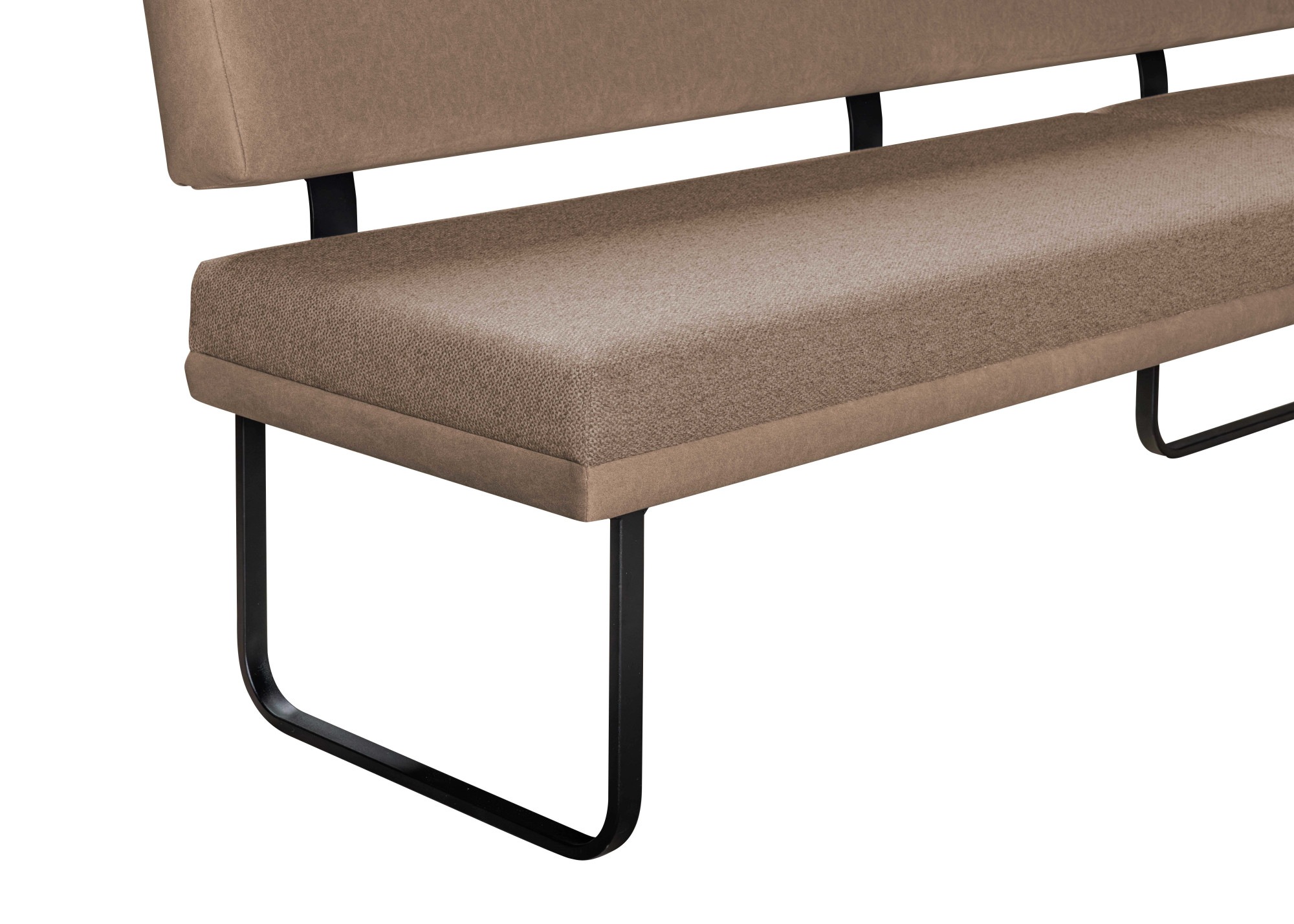 Home affaire Eckbankgruppe »Gabi Essecke, Sitzgruppe, Eckbankgruppe, Küchenbankgruppe« Set, 4tlg, 4 tlg. tlg. Gestell aus matt-schwarzem Flachmetall, stabil, 2-Stoff-Design