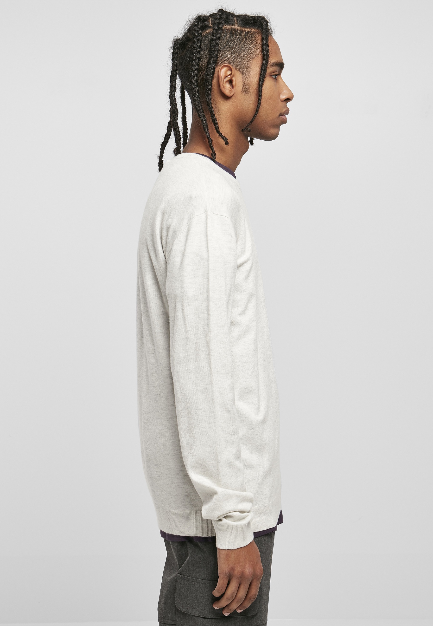 URBAN CLASSICS Rundhalspullover »Urban Classics Herren Eco Mix Sweater« 1 Stk.