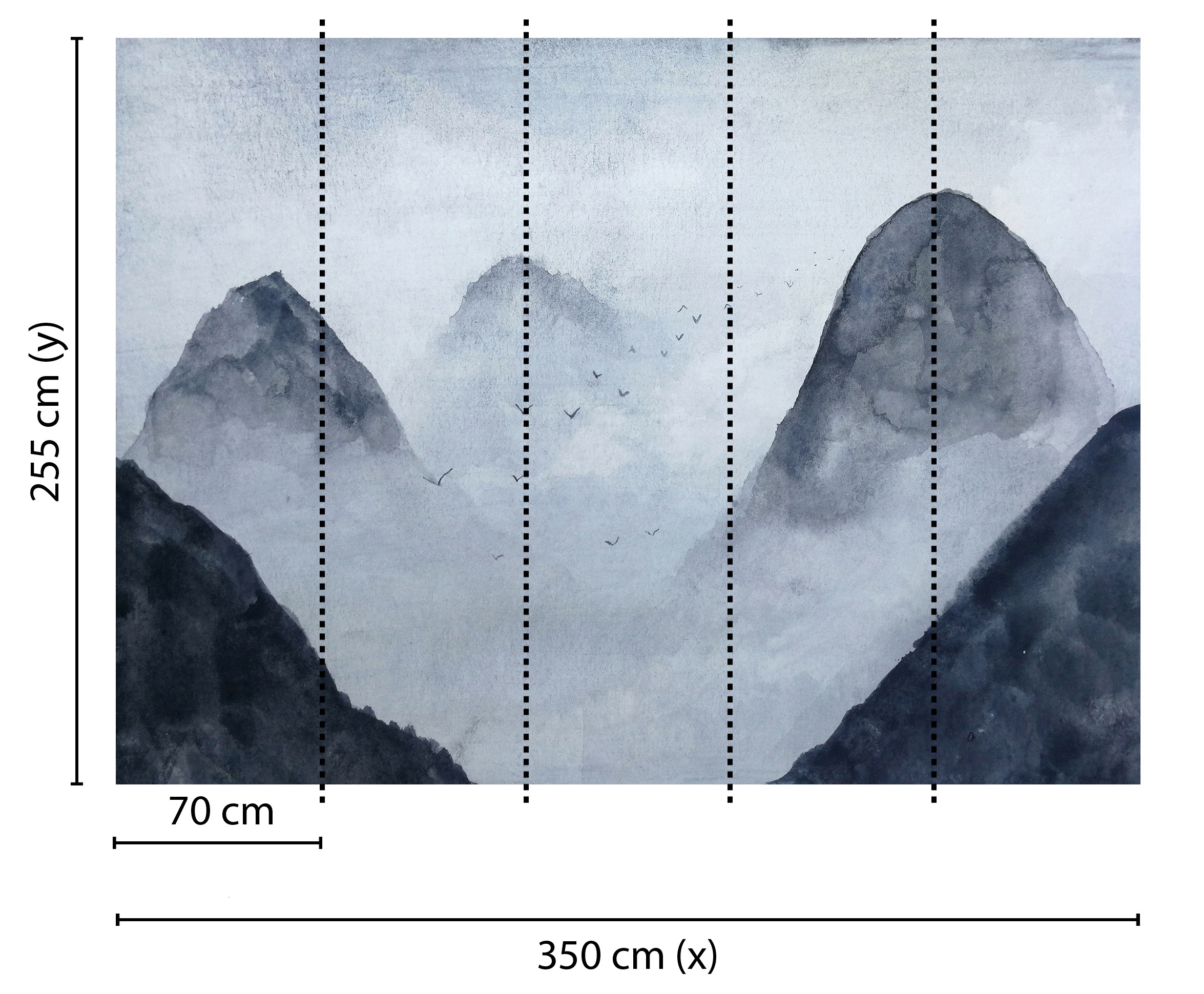 living walls Fototapete »Designwalls Misty Rocks 1« glatt Vlies, Wand, Schräge, Decke