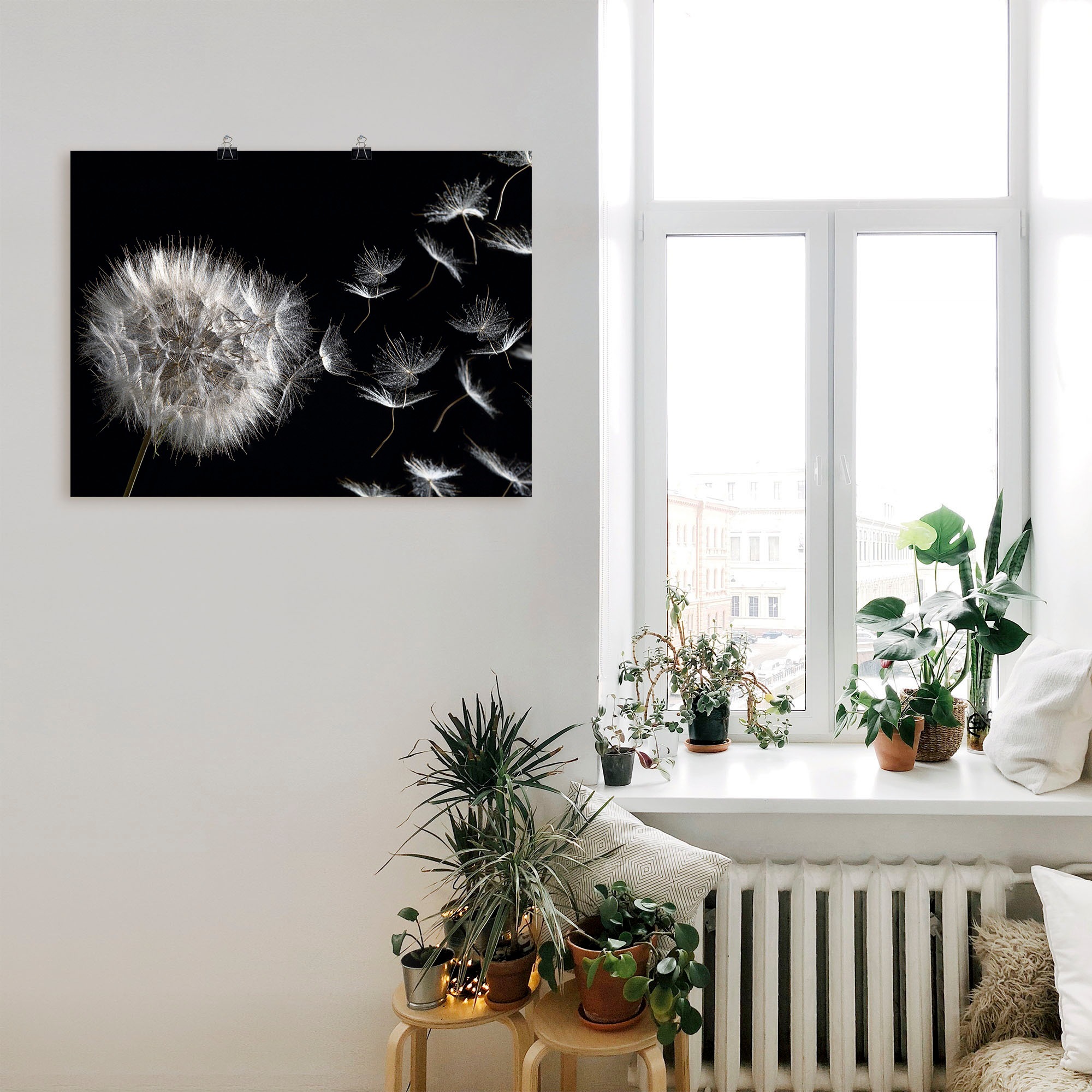 Artland Wandbild "Pusteblume" Blumenbilder 1 Stk. tlg. als Leinwandbild, Po günstig online kaufen