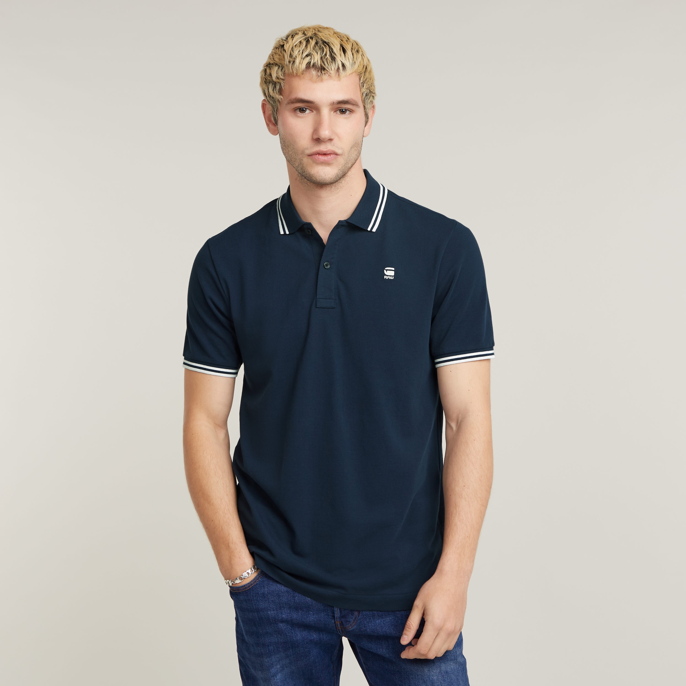 G-STAR Poloshirt "Poloshirt Dunda slim stripe" in Kurzarm-Form günstig online kaufen