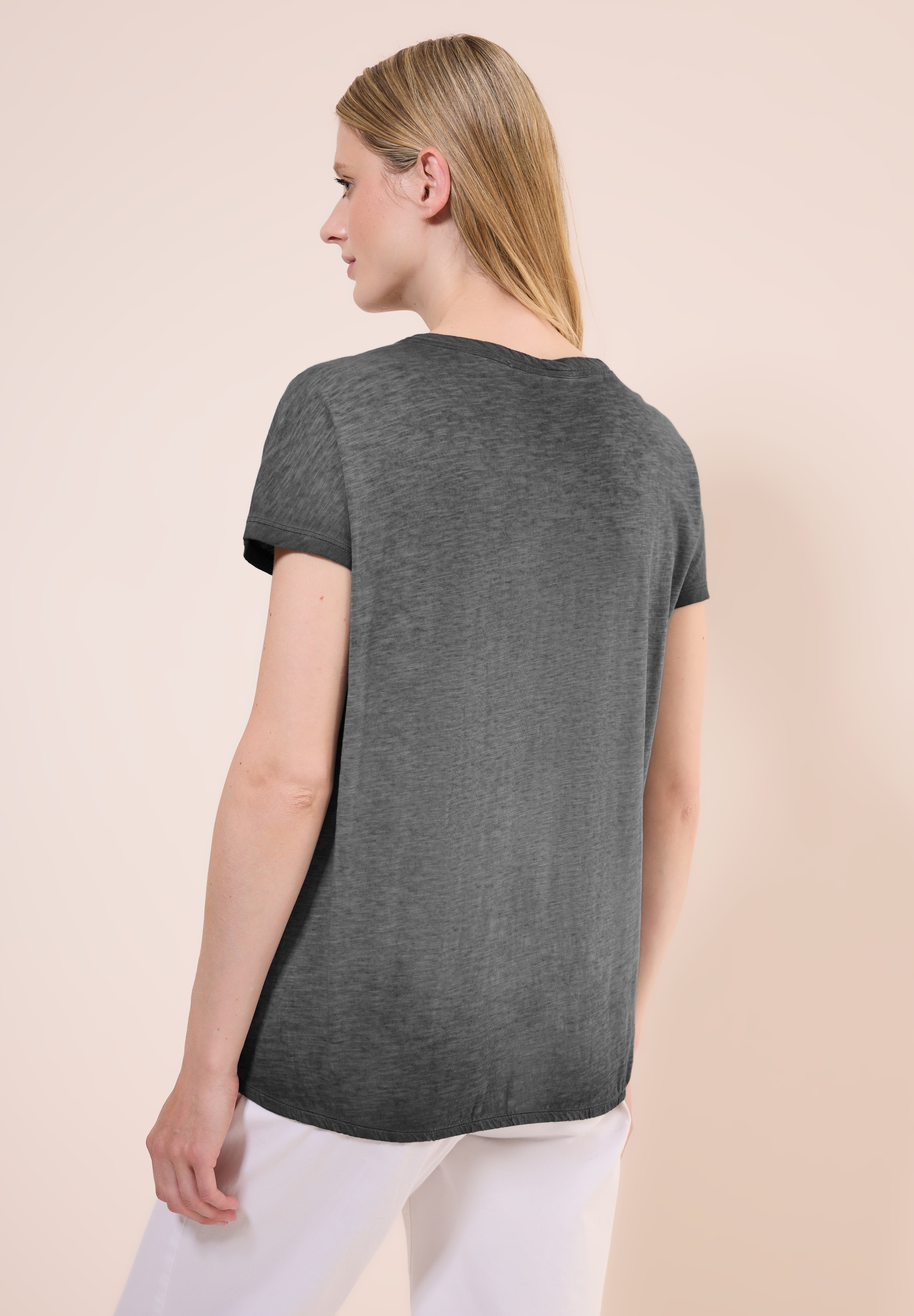 Cecil V-Shirt aus reiner Baumwolle günstig online kaufen