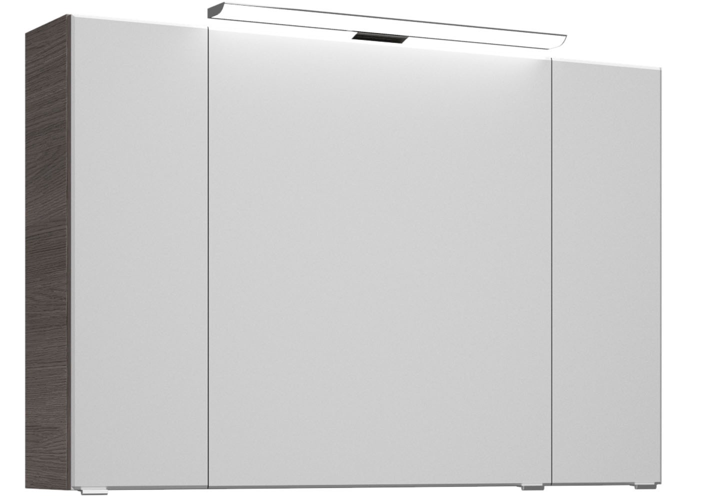 Saphir Badmöbel-Set »Trentino 2-tlg Mineralmarmor-Waschtisch, Spiegelschrank mit LED-Profil«, (3 St.), Badmöbel-Set 110cm breit, inkl. Türdämpfer, 3 Türen, 2 Auszügen