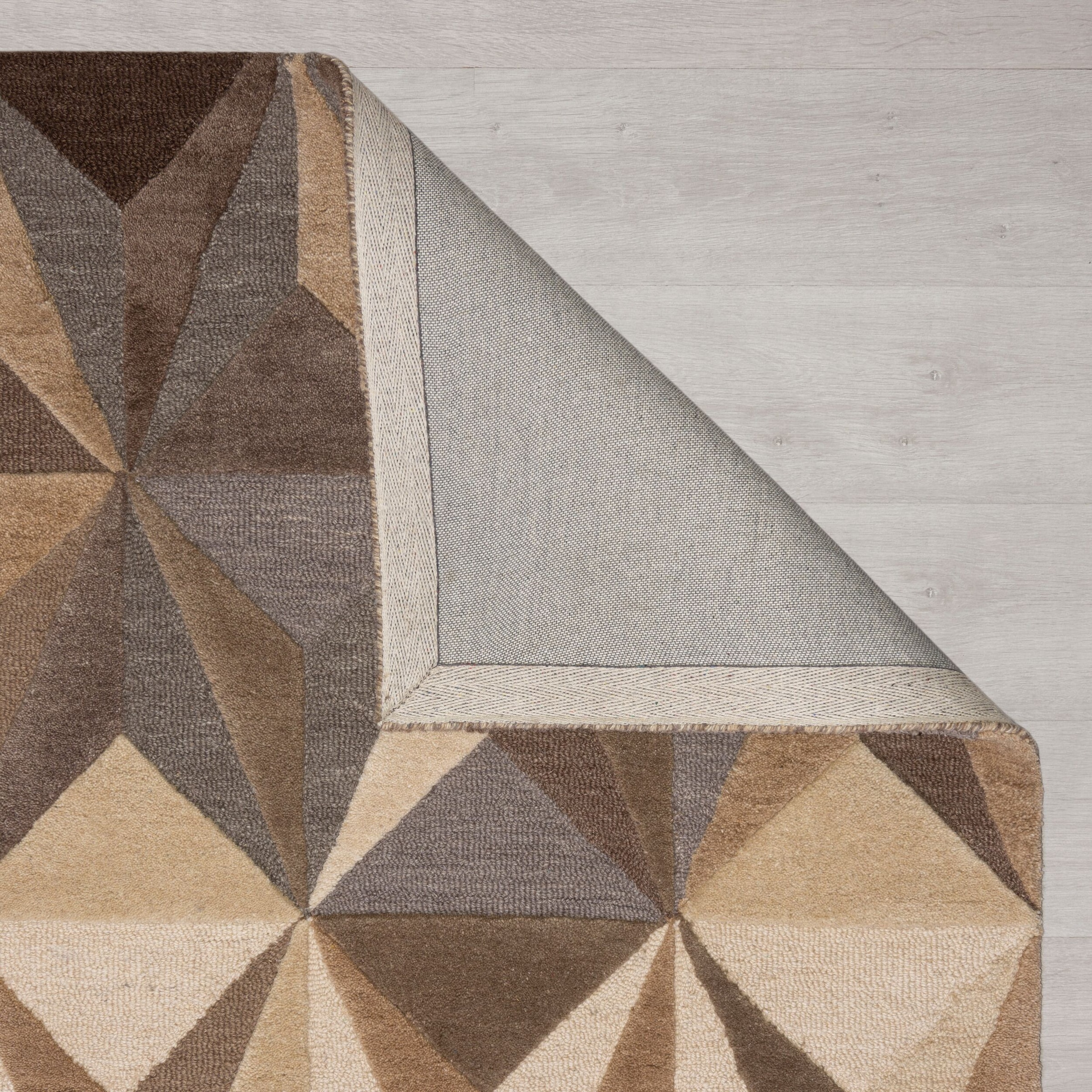 FLAIR RUGS Wollteppich »Reverie«, rechteckig, 10 mm Höhe, Geometrischer Teppich Reverie aus Wolle