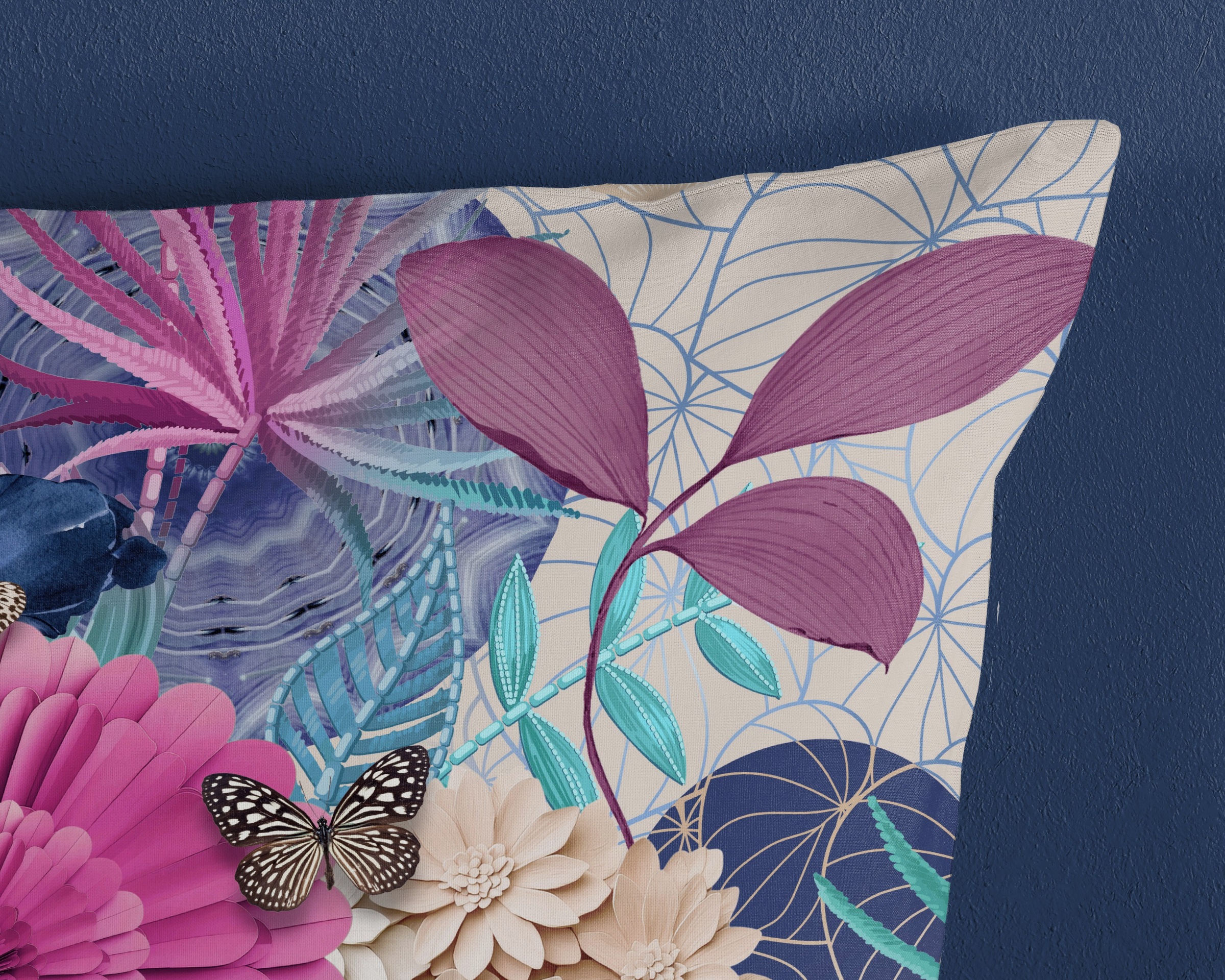 hip Wendebettwäsche »Nishell« 2 Satin, Reißverschluss, Wendeoptik, Mandala, Blume, Sand