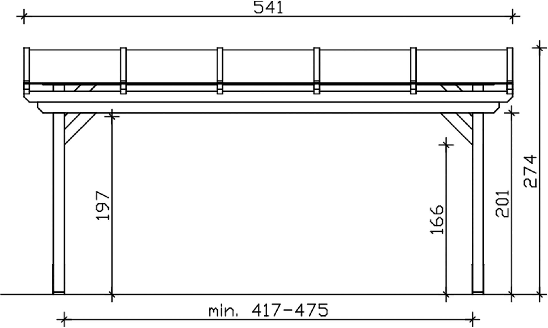 Skanholz Terrassendach »Sanremo«, Leimholz