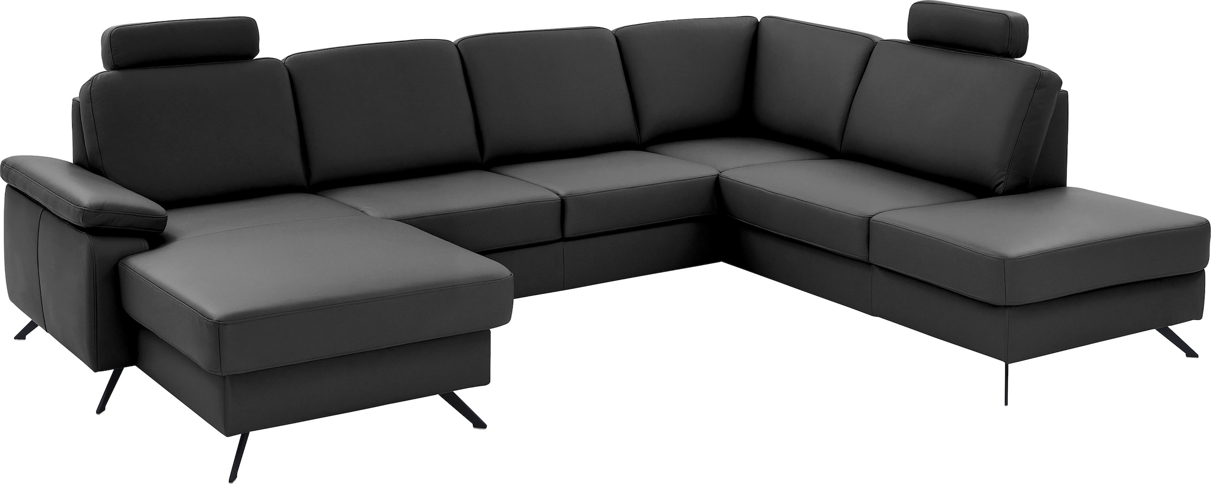 Die PlanBar Wohnlandschaft "PN-EM15047 U-Form, mit Kopfstützen", Echtleder, günstig online kaufen