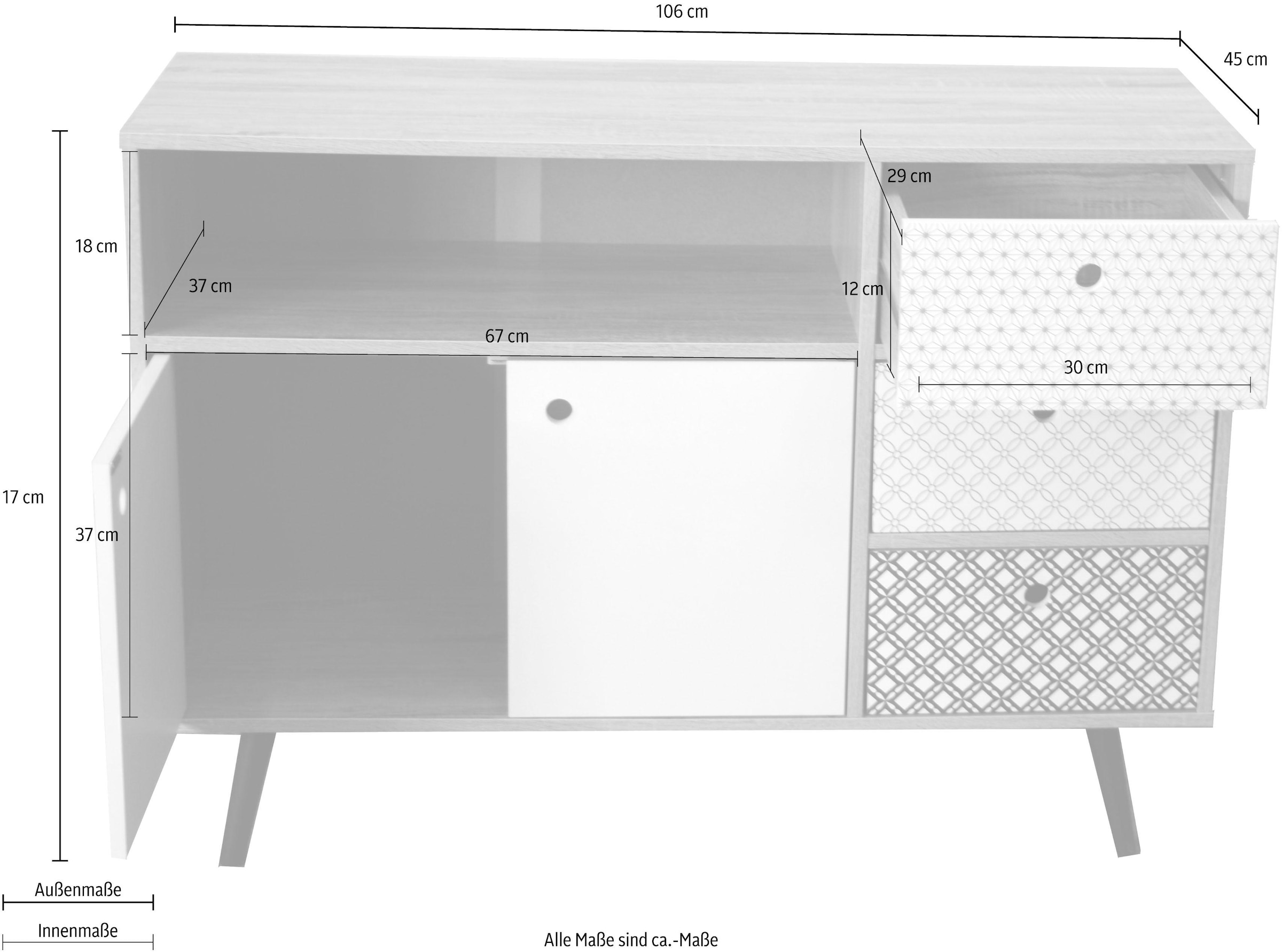 SIT Sideboard »Mailbox«, Dekoroberflächen im Scandi Look, Shabby Chic, Vintage