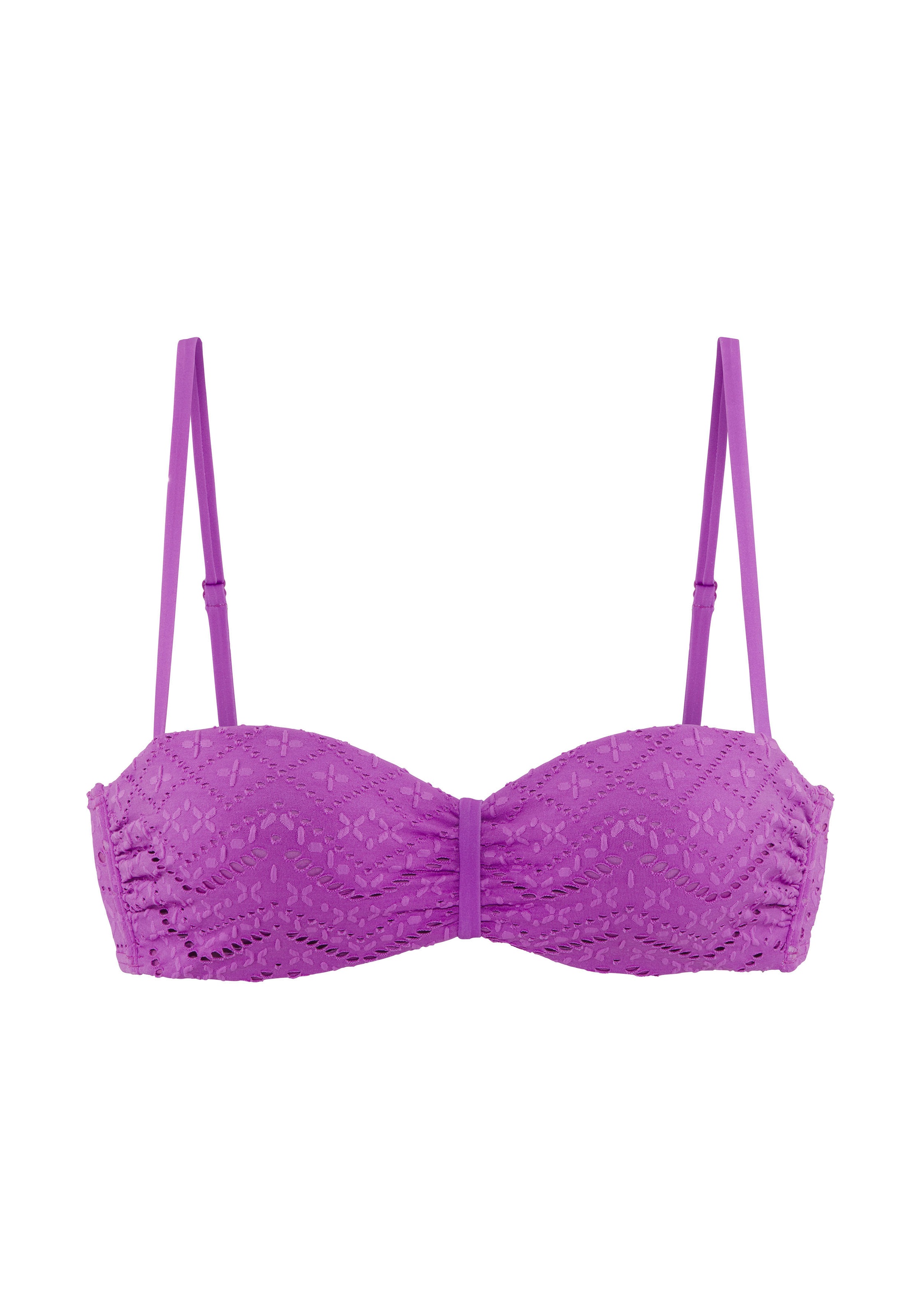LASCANA Bügel-Bandeau-Bikini-Top "Omara", mit Lochstickerei günstig online kaufen
